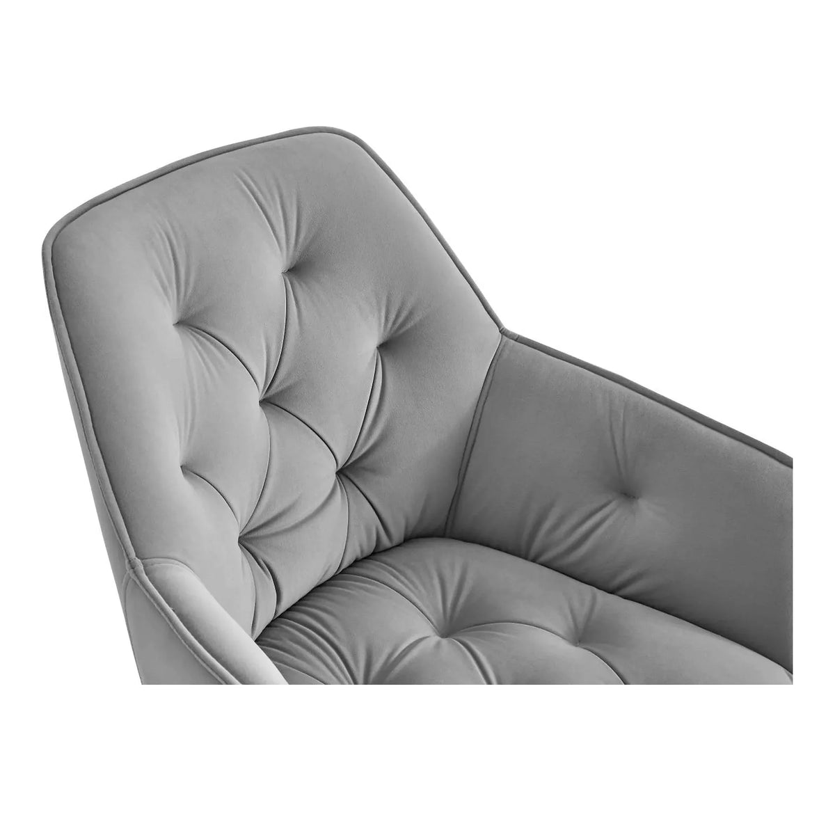 Scaun BEL NEW, gri deschis/negru, stofa catifelata/metal, 58x63x86 cm