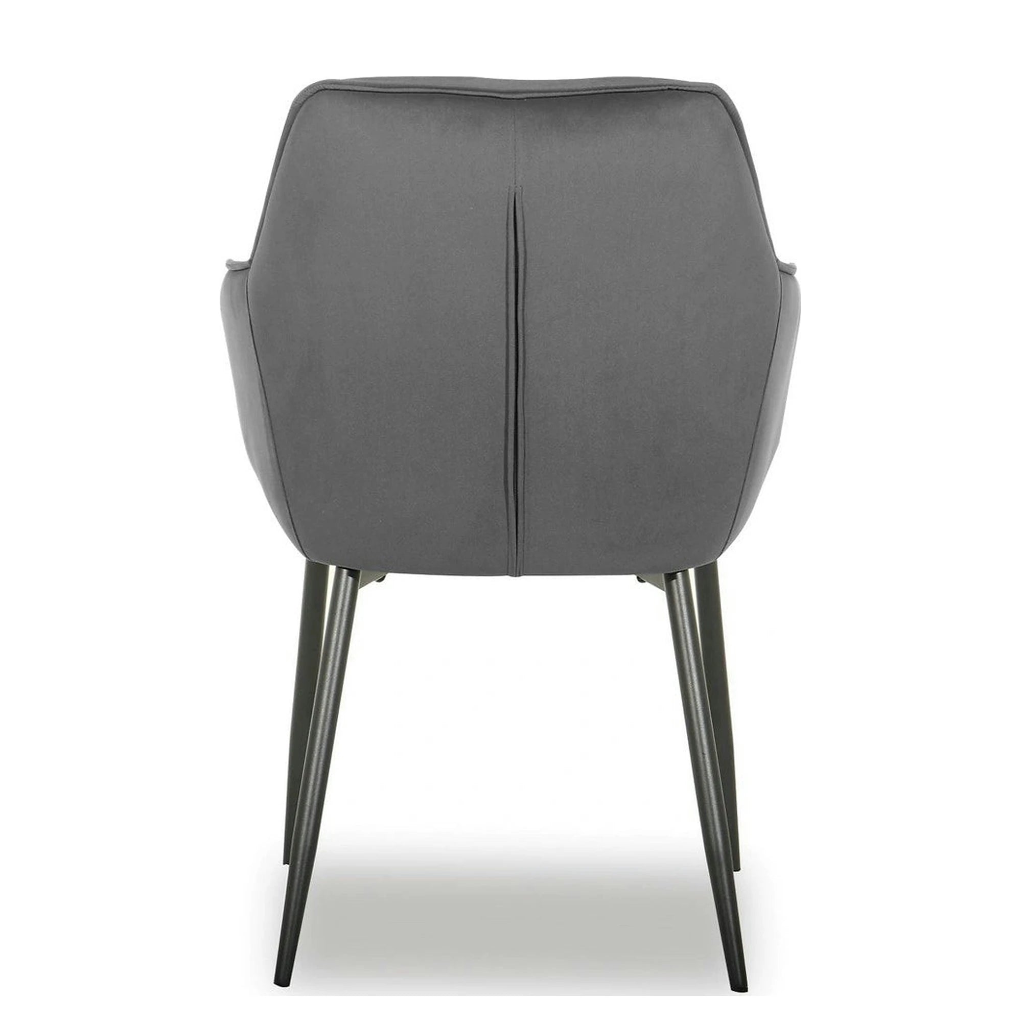 Scaun BEL NEW, gri inchis/negru, stofa catifelata/metal, 58x63x86 cm