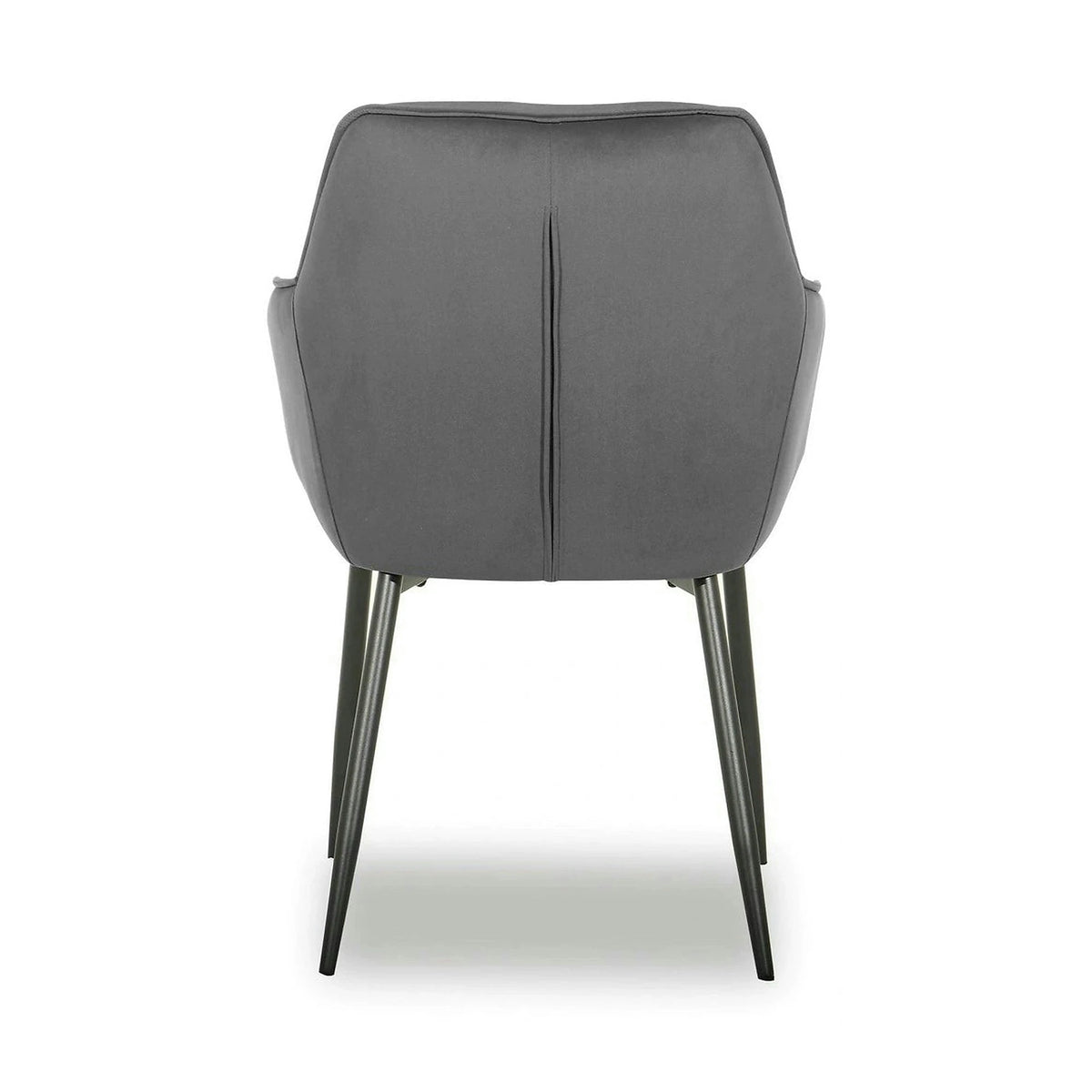 Scaun BEL NEW, gri inchis/negru, stofa catifelata/metal, 58x63x86 cm