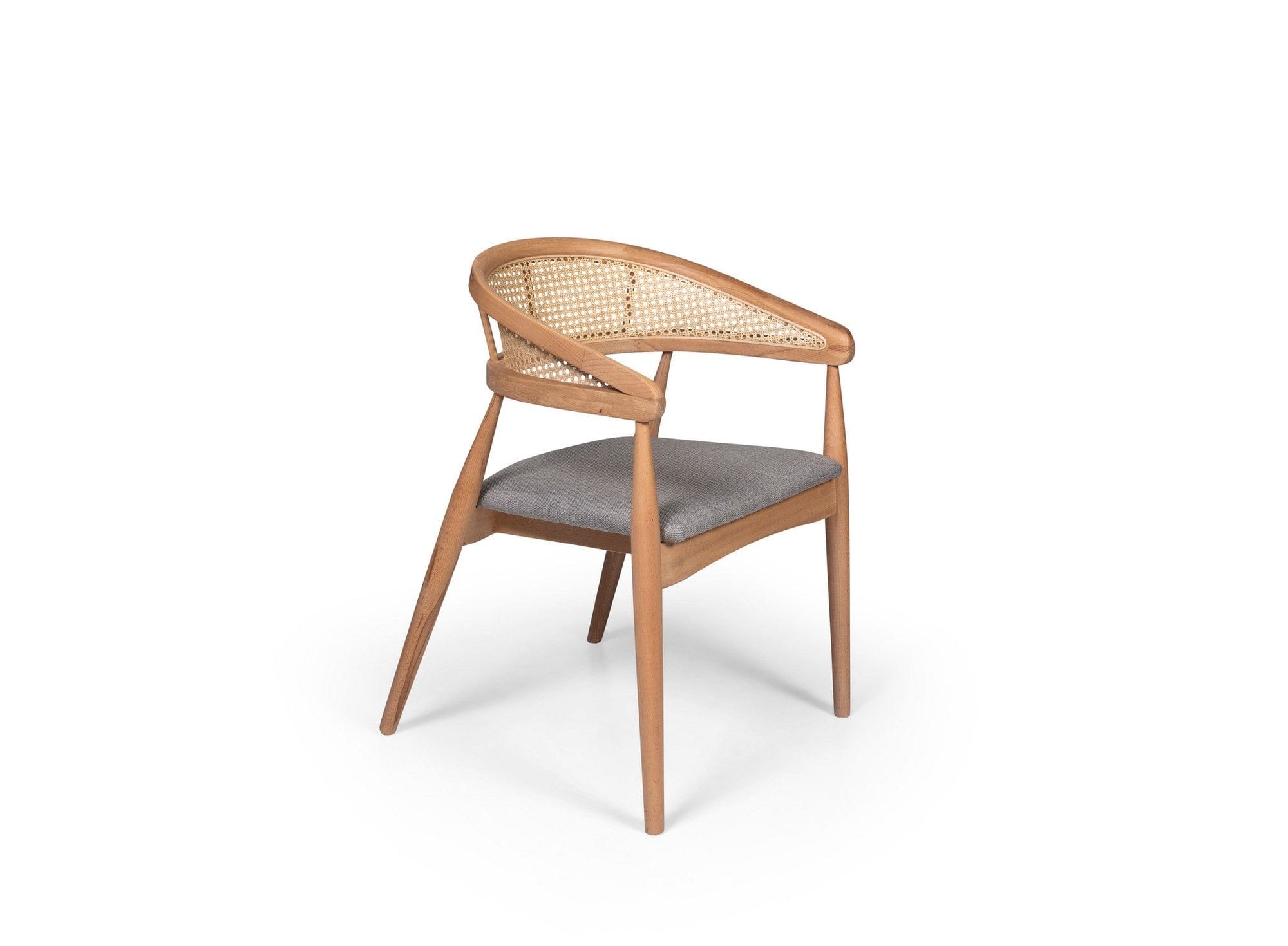 Scaun BELEN, gri/stejar, stofa clasica/lemn, 54x49x78 cm