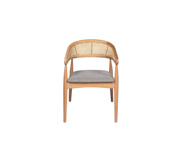 Scaun BELEN, gri/stejar, stofa clasica/lemn, 54x49x78 cm