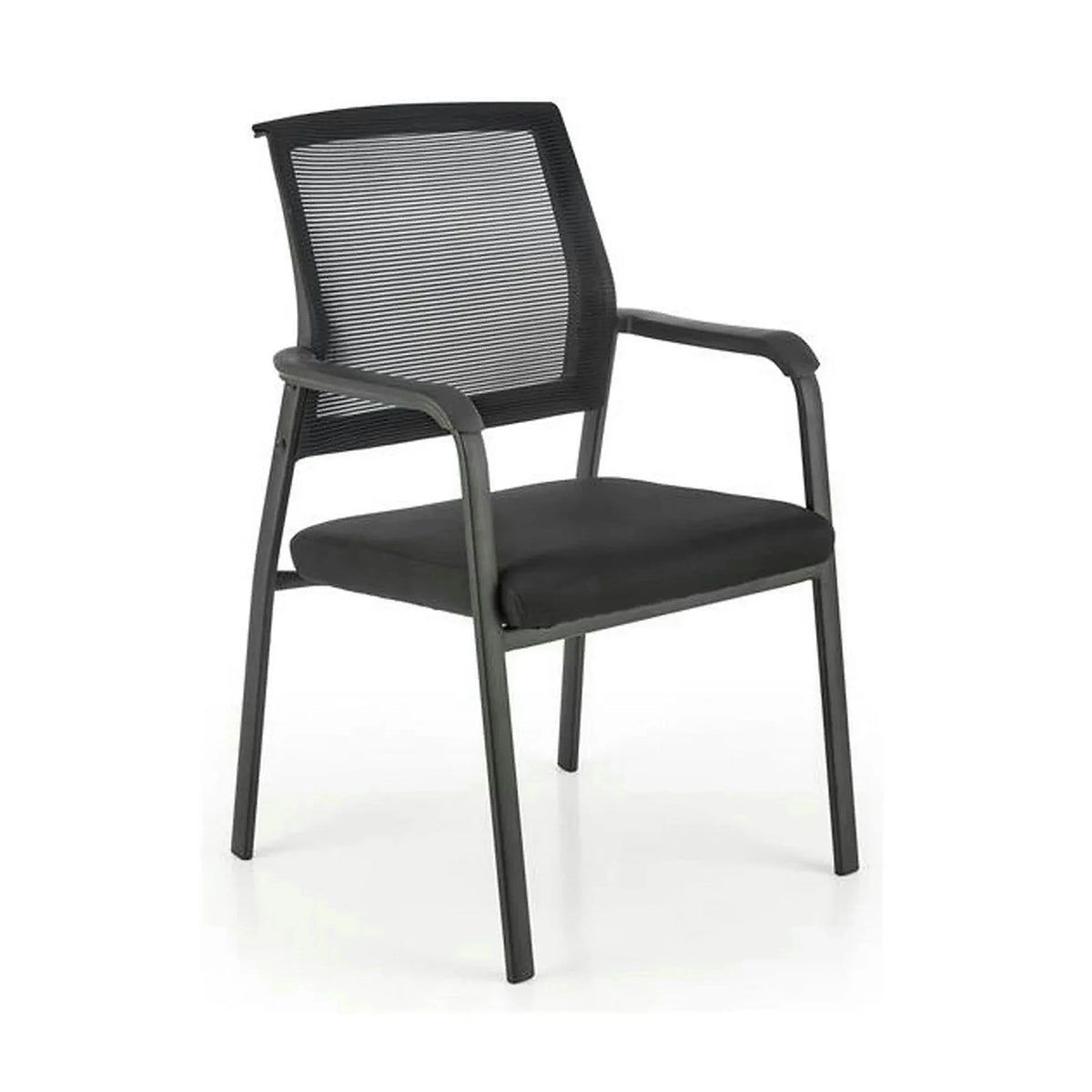 Scaun BERGEN, negru, stofa clasica/metal, 58x60x90 cm