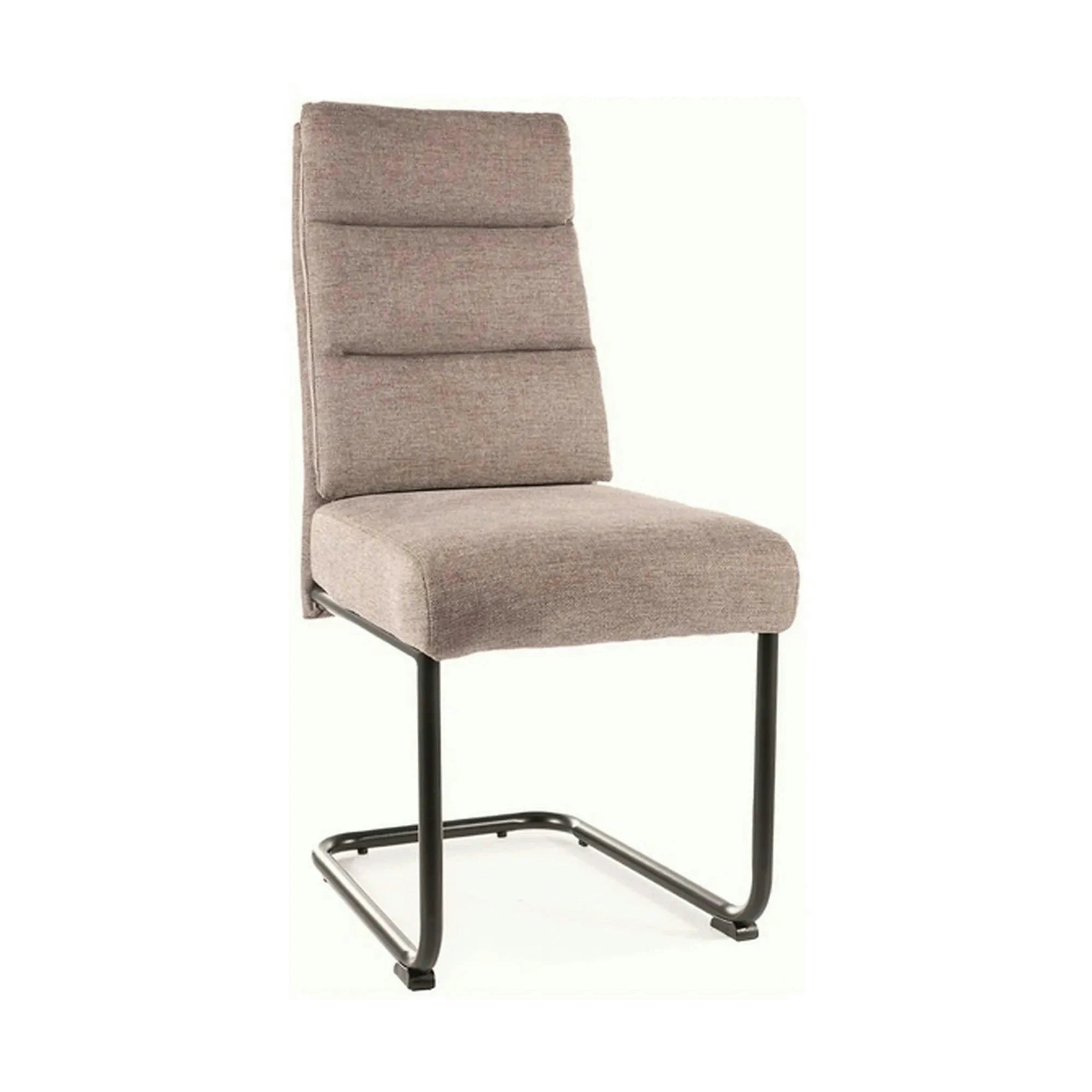Scaun BERRY, bej/negru, stofa/metal, 44x44x97 cm