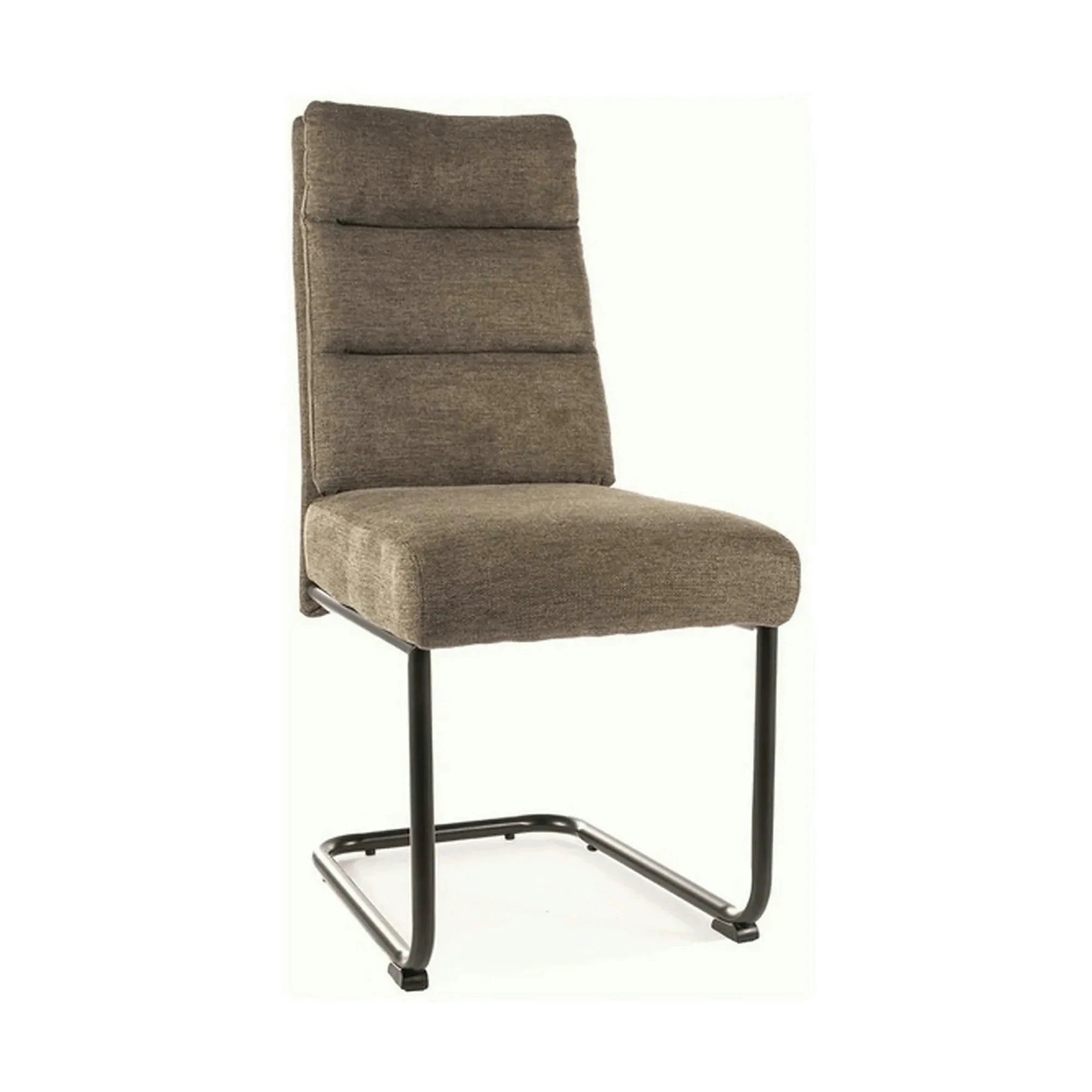 Scaun BERRY, verde olive/negru, stofa/metal, 44x44x97 cm
