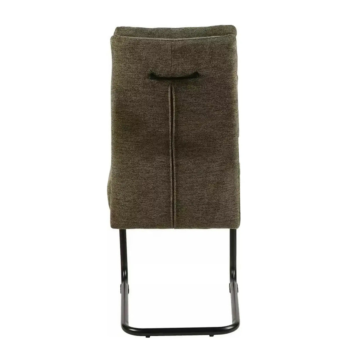 Scaun BERRY, verde olive/negru, stofa/metal, 44x44x97 cm