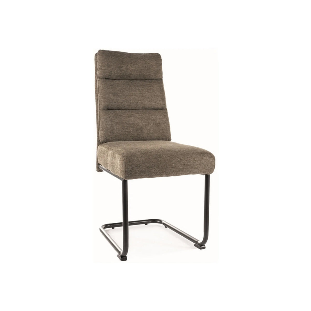 Scaun BERRY, verde olive/negru, stofa/metal, 44x44x97 cm