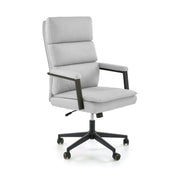 Scaun birou ADRIANO 2, gri deschis/negru, piele ecologica, 65x70x104/110 cm