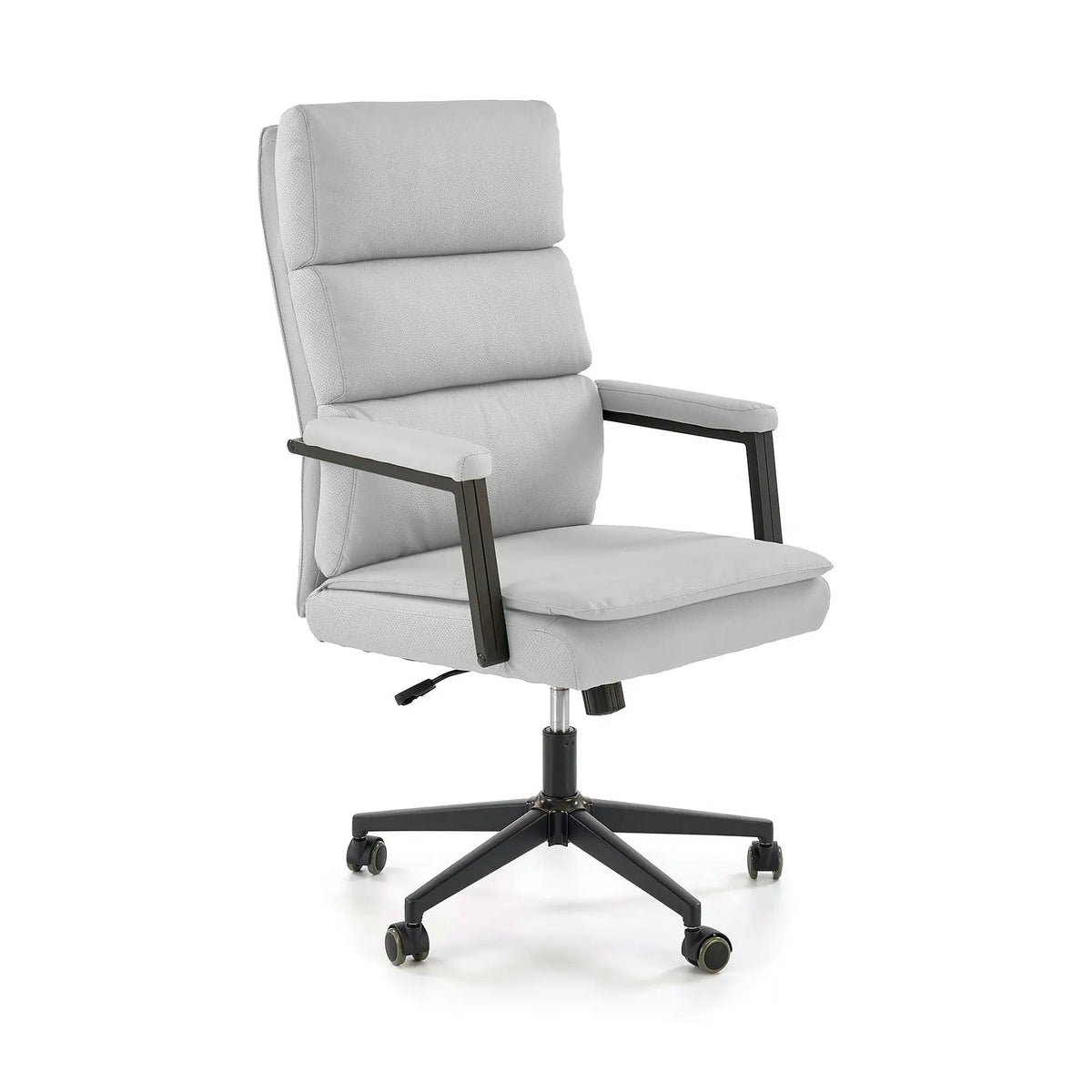 Scaun birou ADRIANO 2, gri deschis/negru, piele ecologica, 65x70x104/110 cm