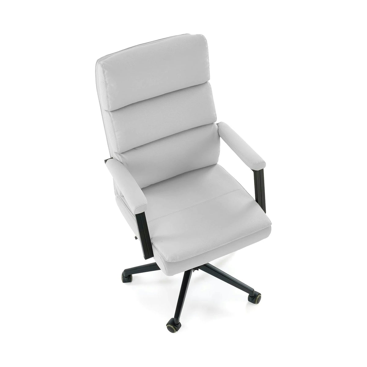 Scaun birou ADRIANO 2, gri deschis/negru, piele ecologica, 65x70x104/110 cm