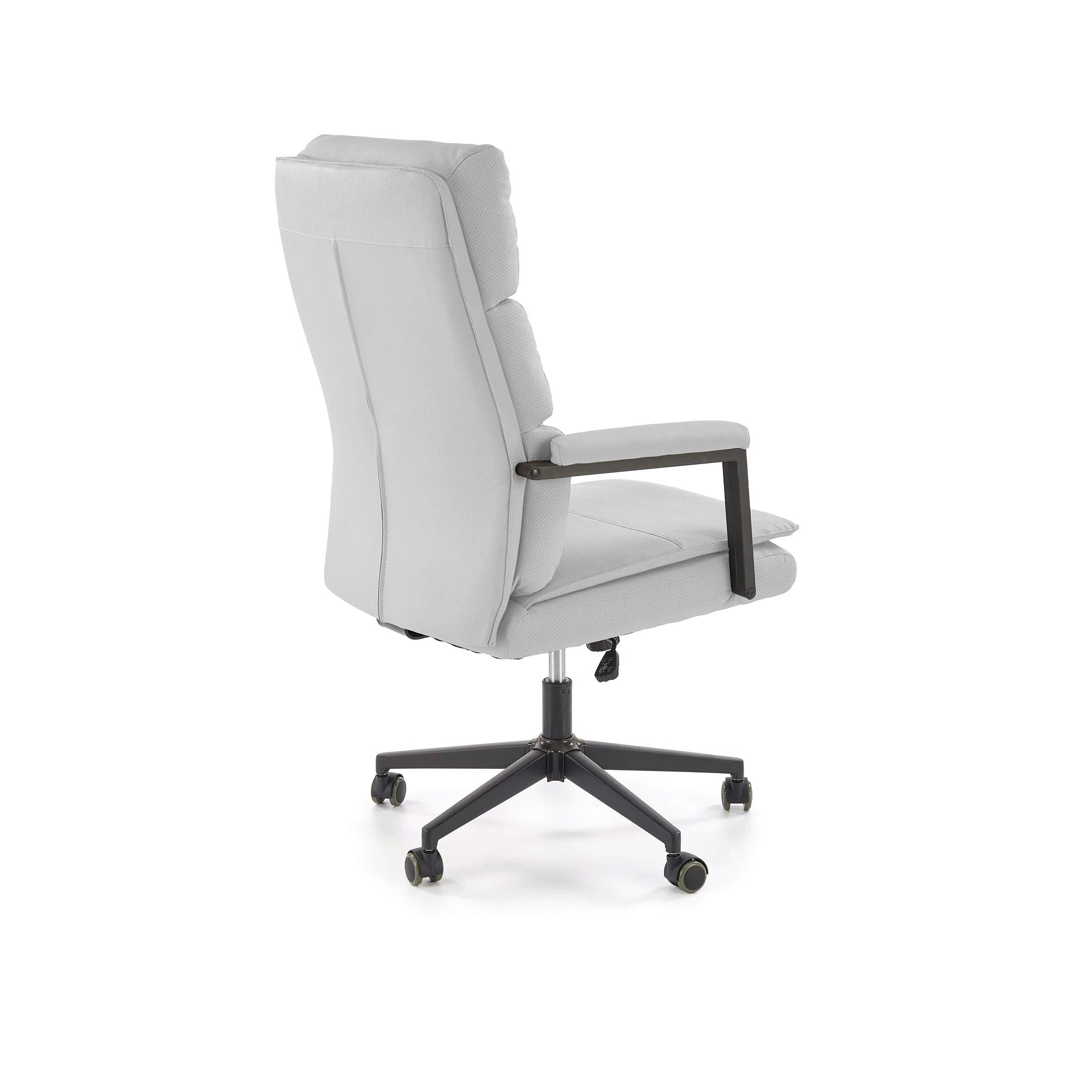 Scaun birou ADRIANO 2, gri deschis/negru, piele ecologica, 65x70x104/110 cm