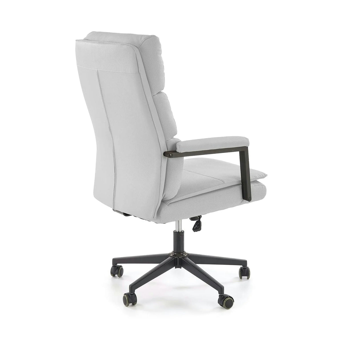 Scaun birou ADRIANO 2, gri deschis/negru, piele ecologica, 65x70x104/110 cm