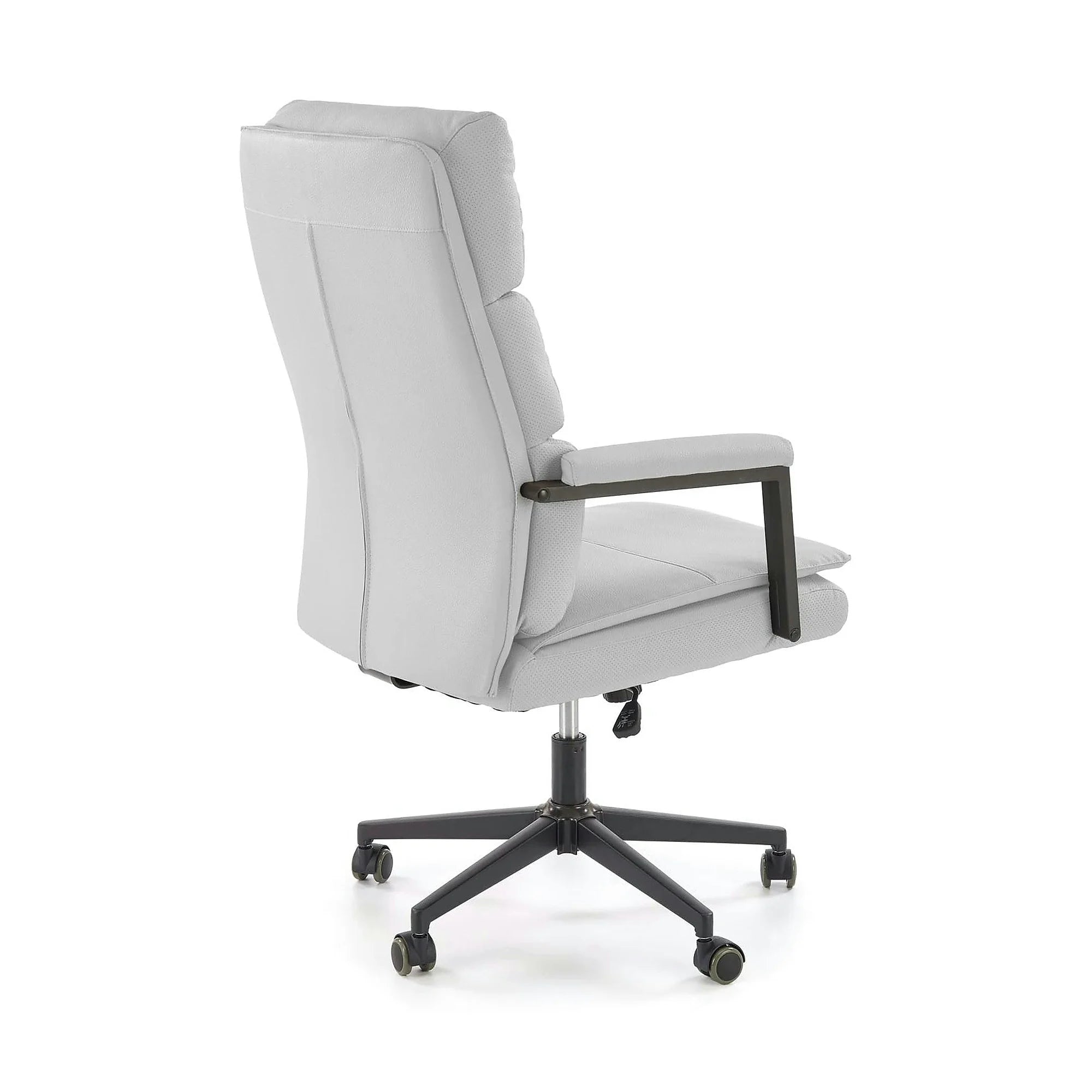 Scaun birou ADRIANO 2, gri deschis/negru, piele ecologica, 65x70x104/110 cm