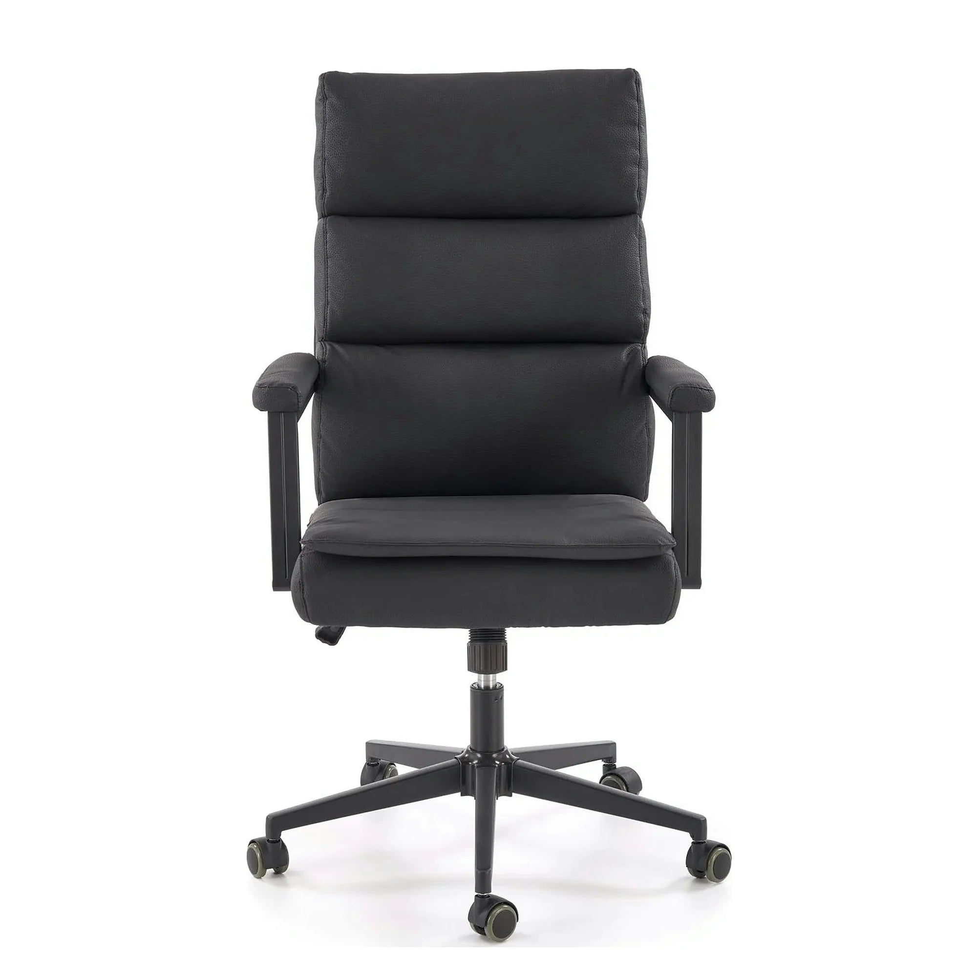 Scaun birou ADRIANO 2, negru, piele ecologica, 65x70x104-110 cm