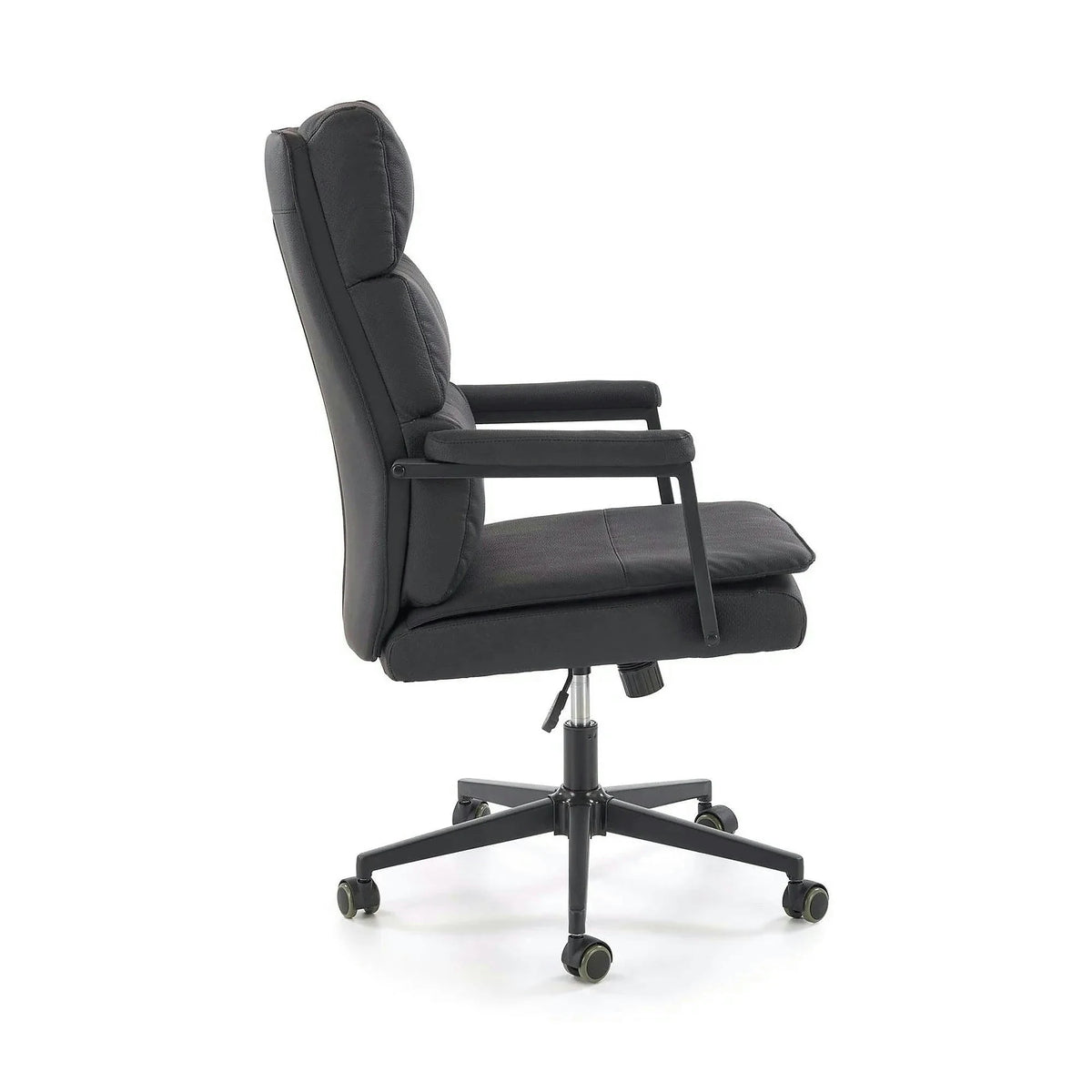 Scaun birou ADRIANO 2, negru, piele ecologica, 65x70x104-110 cm
