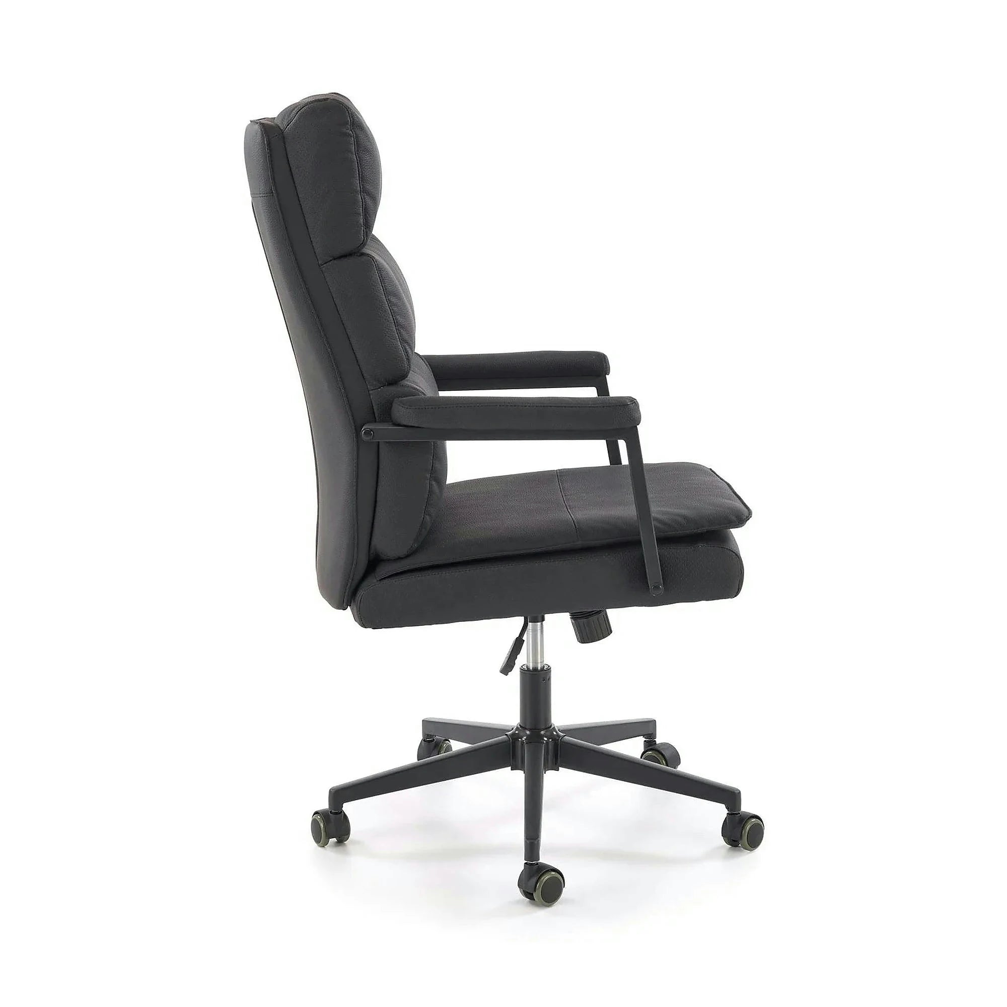 Scaun birou ADRIANO 2, negru, piele ecologica, 65x70x104-110 cm
