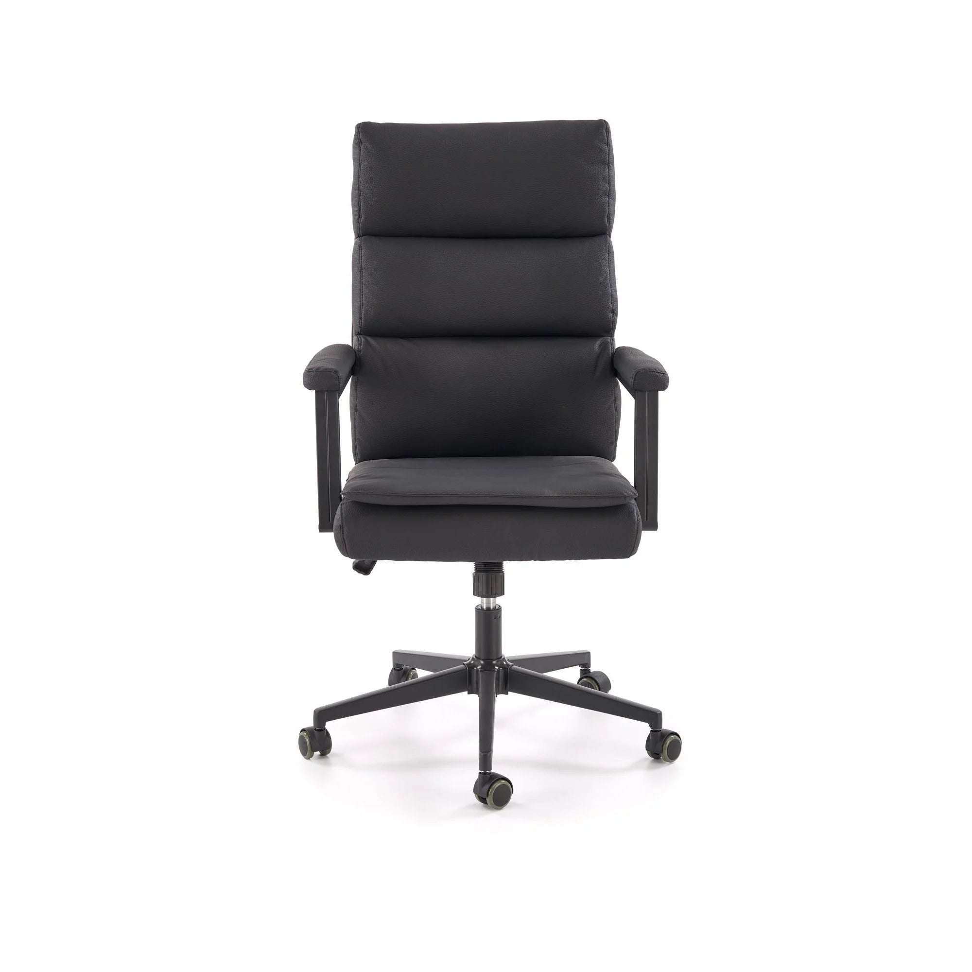 Scaun birou ADRIANO 2, negru, piele ecologica, 65x70x104-110 cm