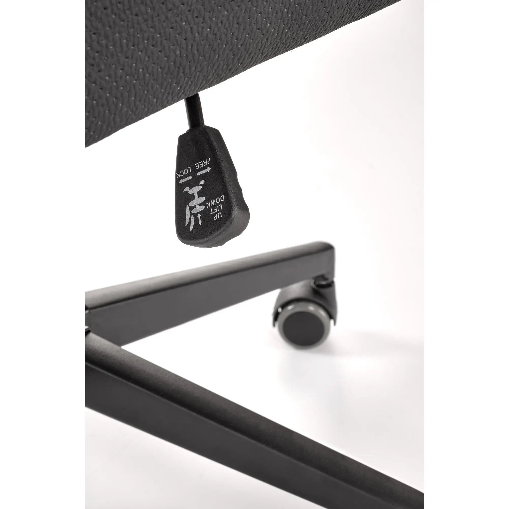 Scaun birou ADRIANO 2, negru, piele ecologica, 65x70x104-110 cm