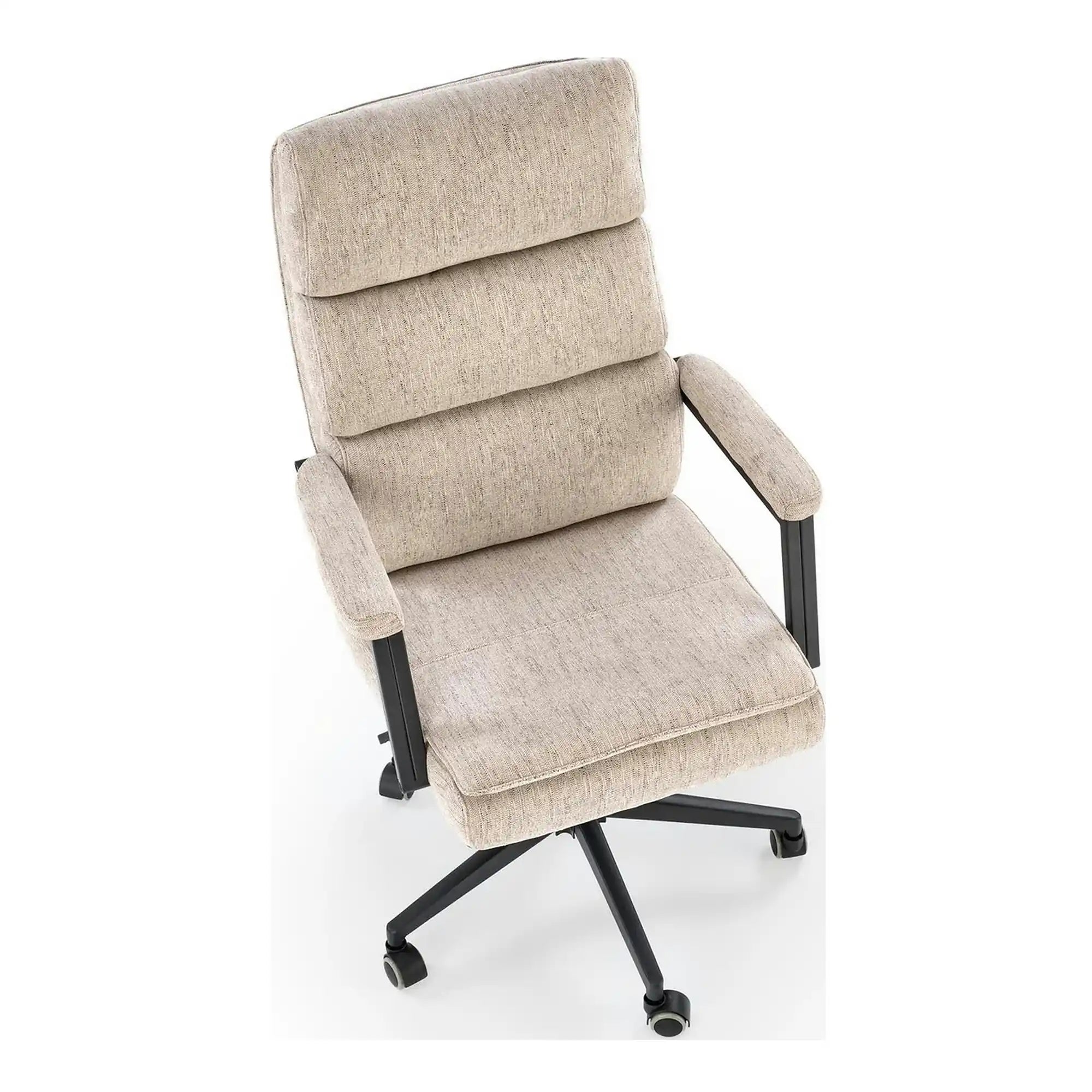 Scaun birou ADRIANO, bej, stofa clasica - Odin 28, 65x70x104/110 cm