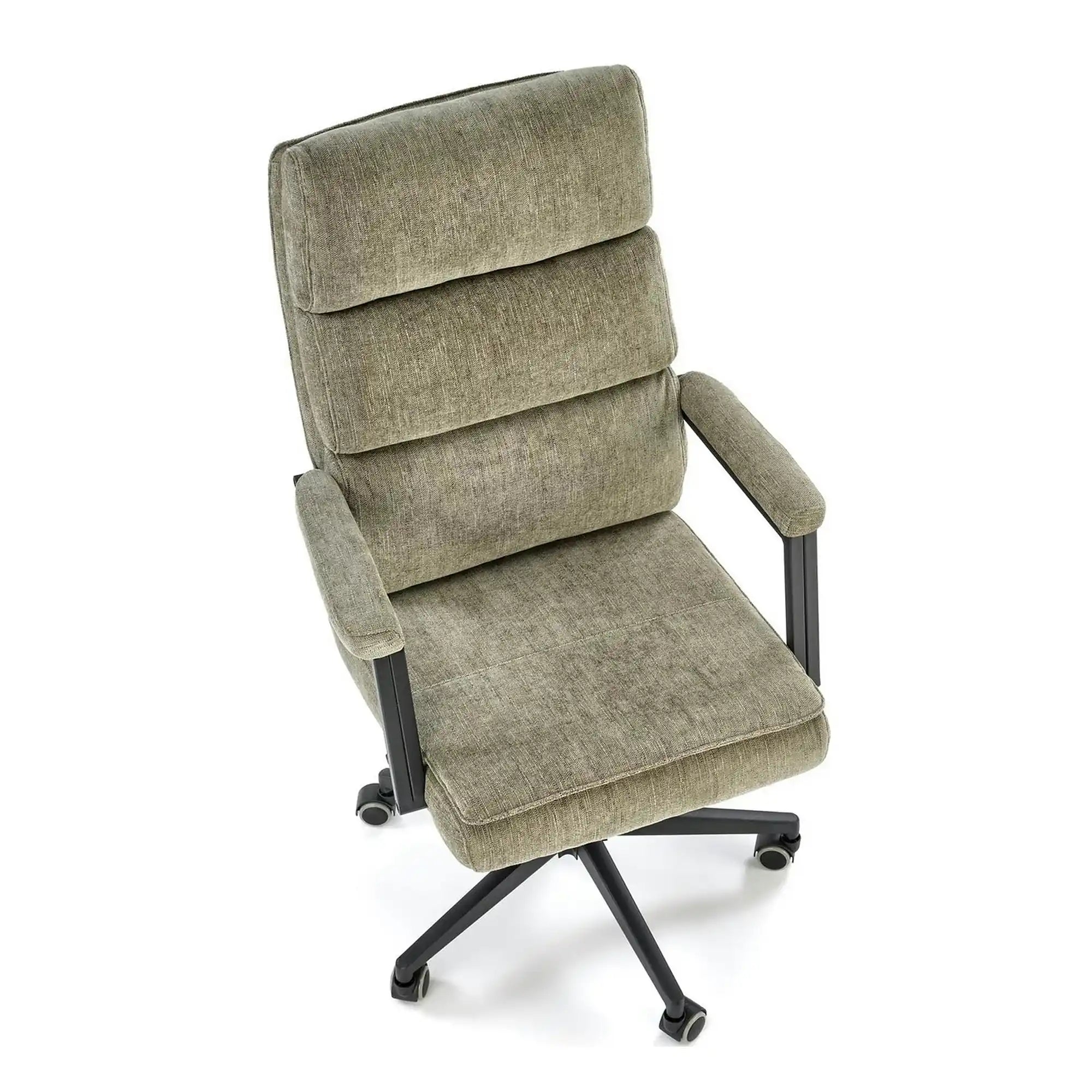 Scaun birou ADRIANO, verde olive, stofa clasica - Odin 77, 65x70x104/110 cm
