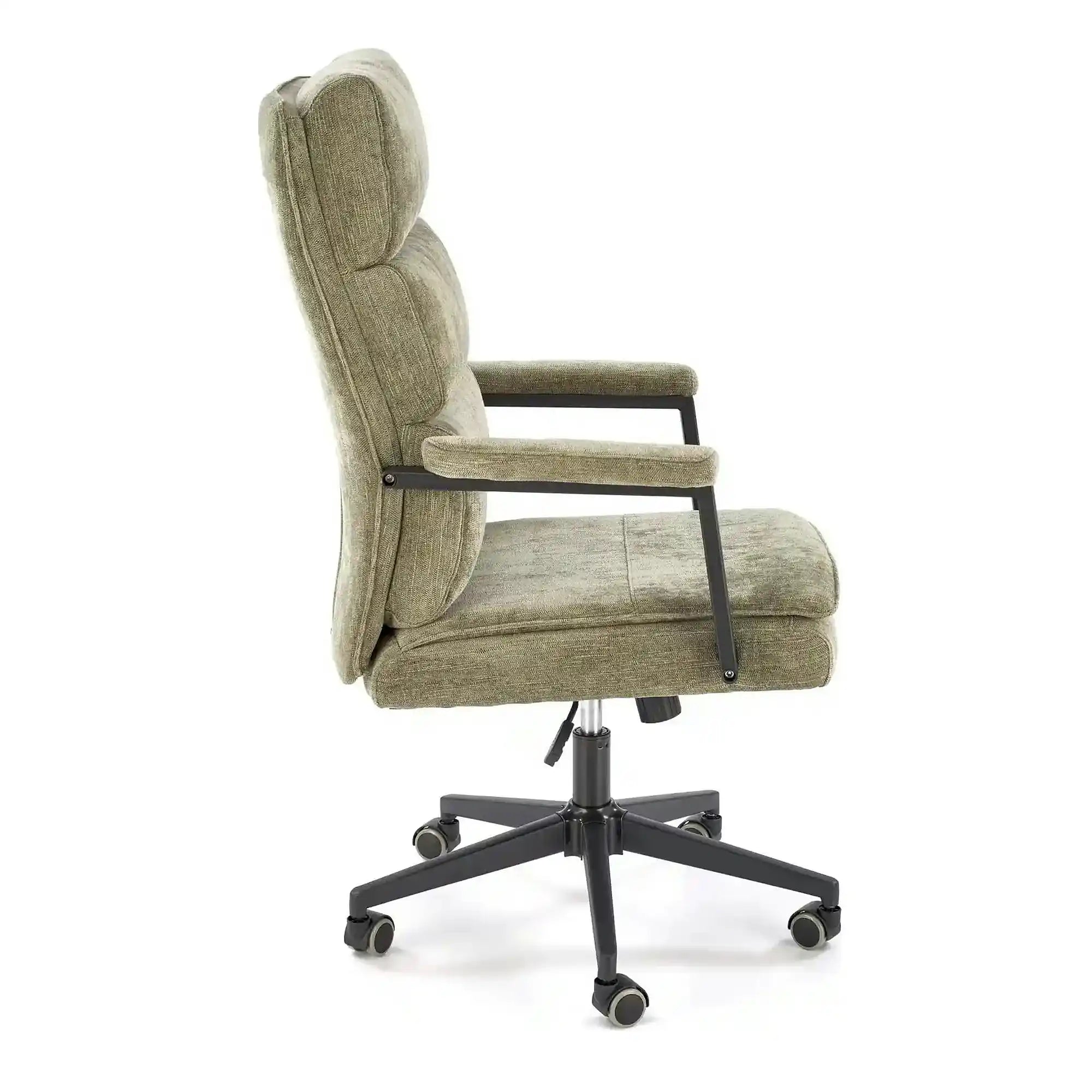 Scaun birou ADRIANO, verde olive, stofa clasica - Odin 77, 65x70x104/110 cm
