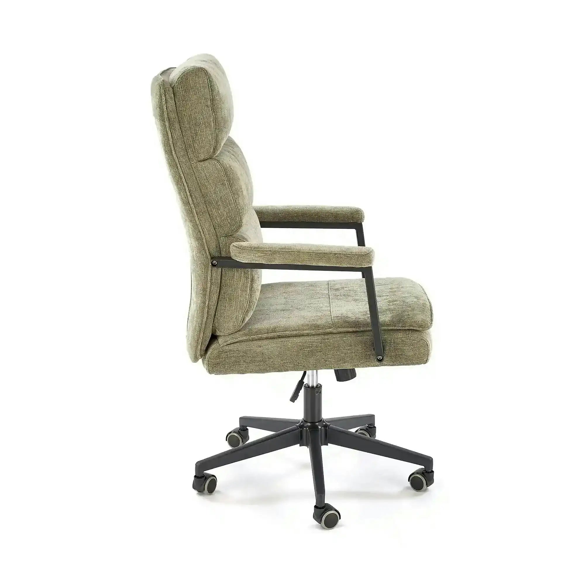 Scaun birou ADRIANO, verde olive, stofa clasica - Odin 77, 65x70x104/110 cm