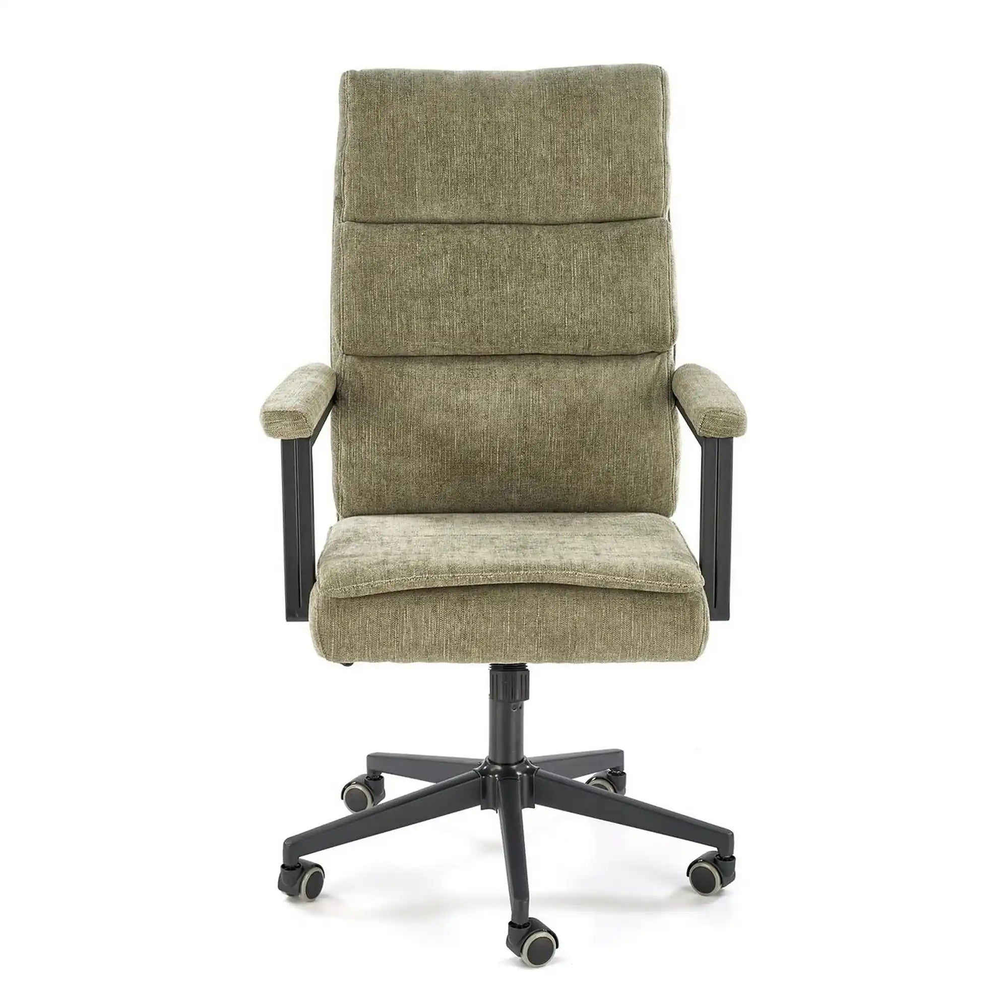 Scaun birou ADRIANO, verde olive, stofa clasica - Odin 77, 65x70x104/110 cm