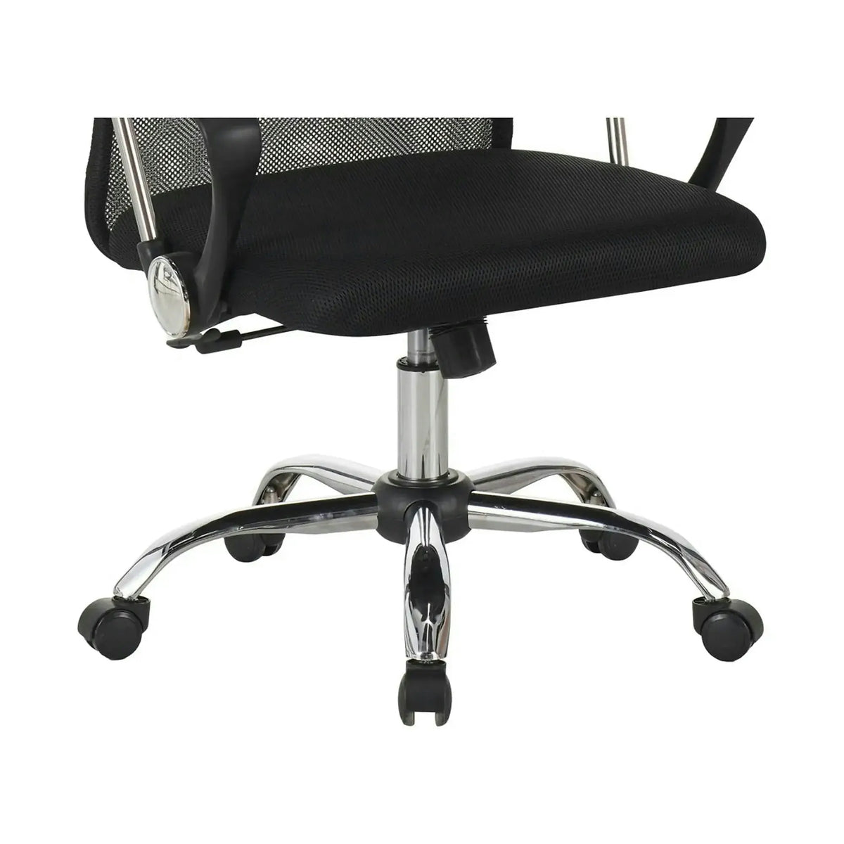 Scaun birou ALEX, negru, stofa/plasa, 60x61x107/117 cm