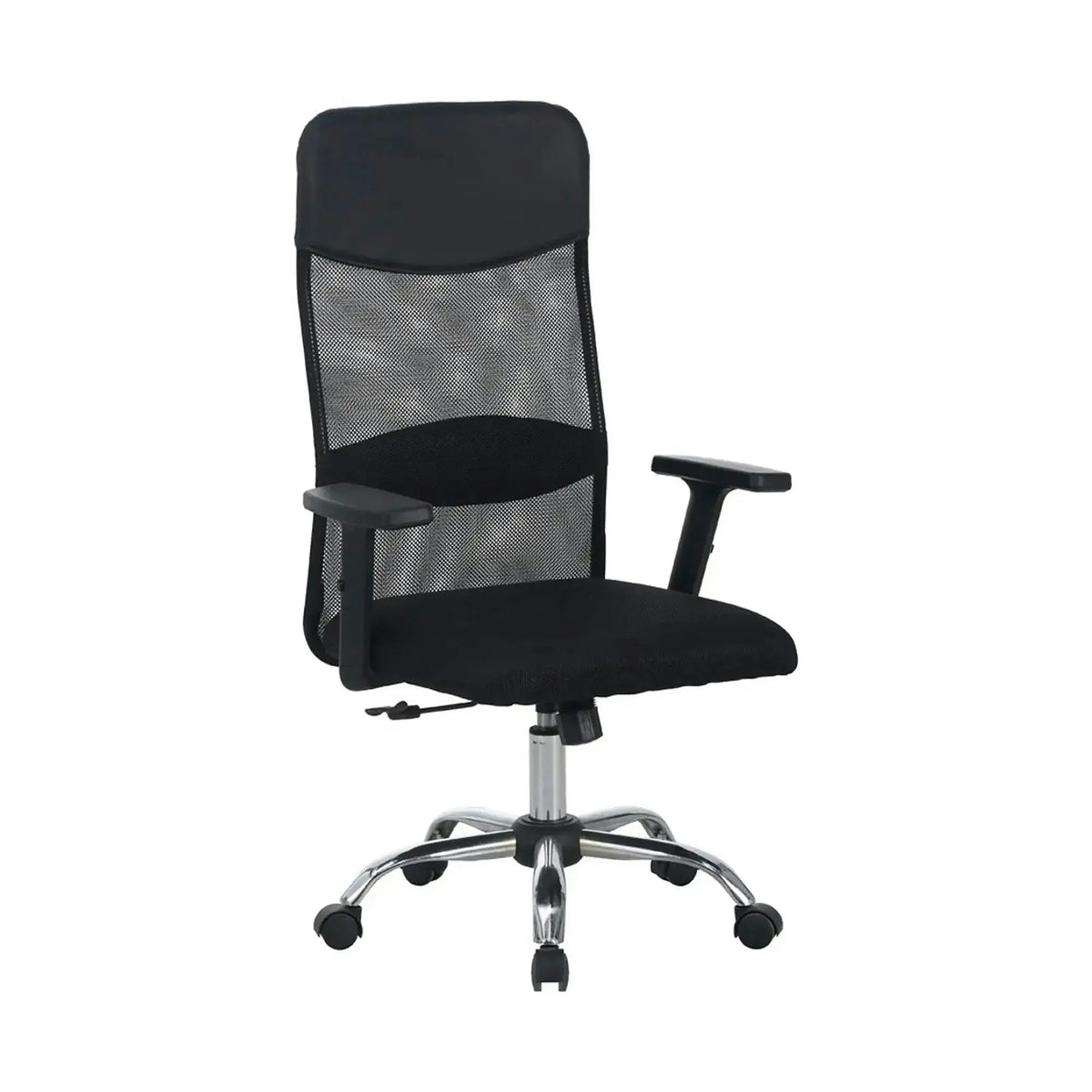 Scaun birou ALEX, negru, stofa/plasa, 68x61x108/118 cm