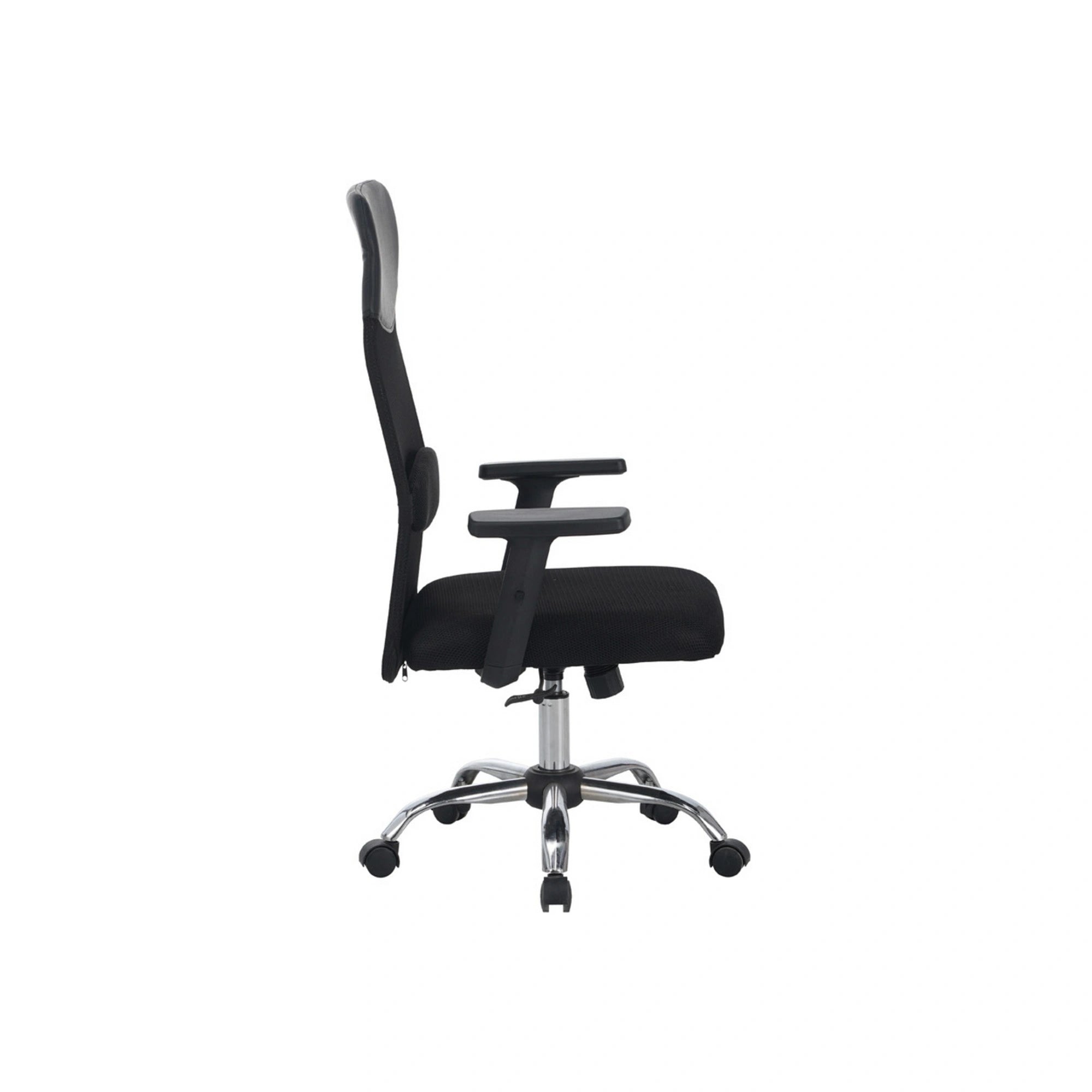 Scaun birou ALEX, negru, stofa/plasa, 68x61x108/118 cm