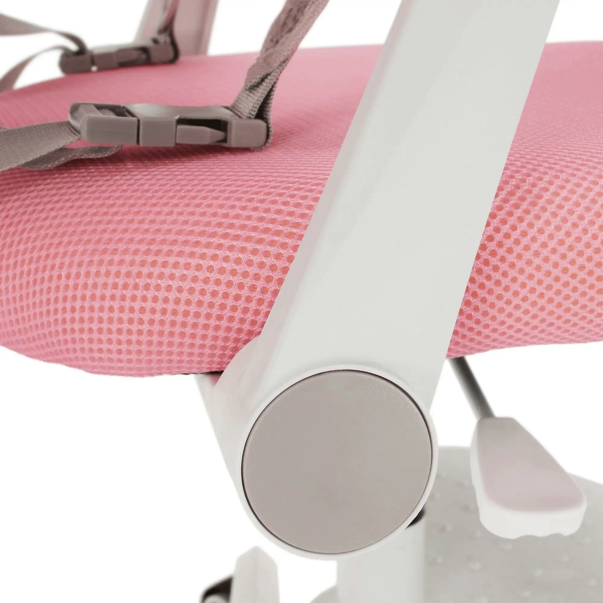 Scaun birou ANAIS, roz/alb, plastic/plasa, 58x55x83/102 cm
