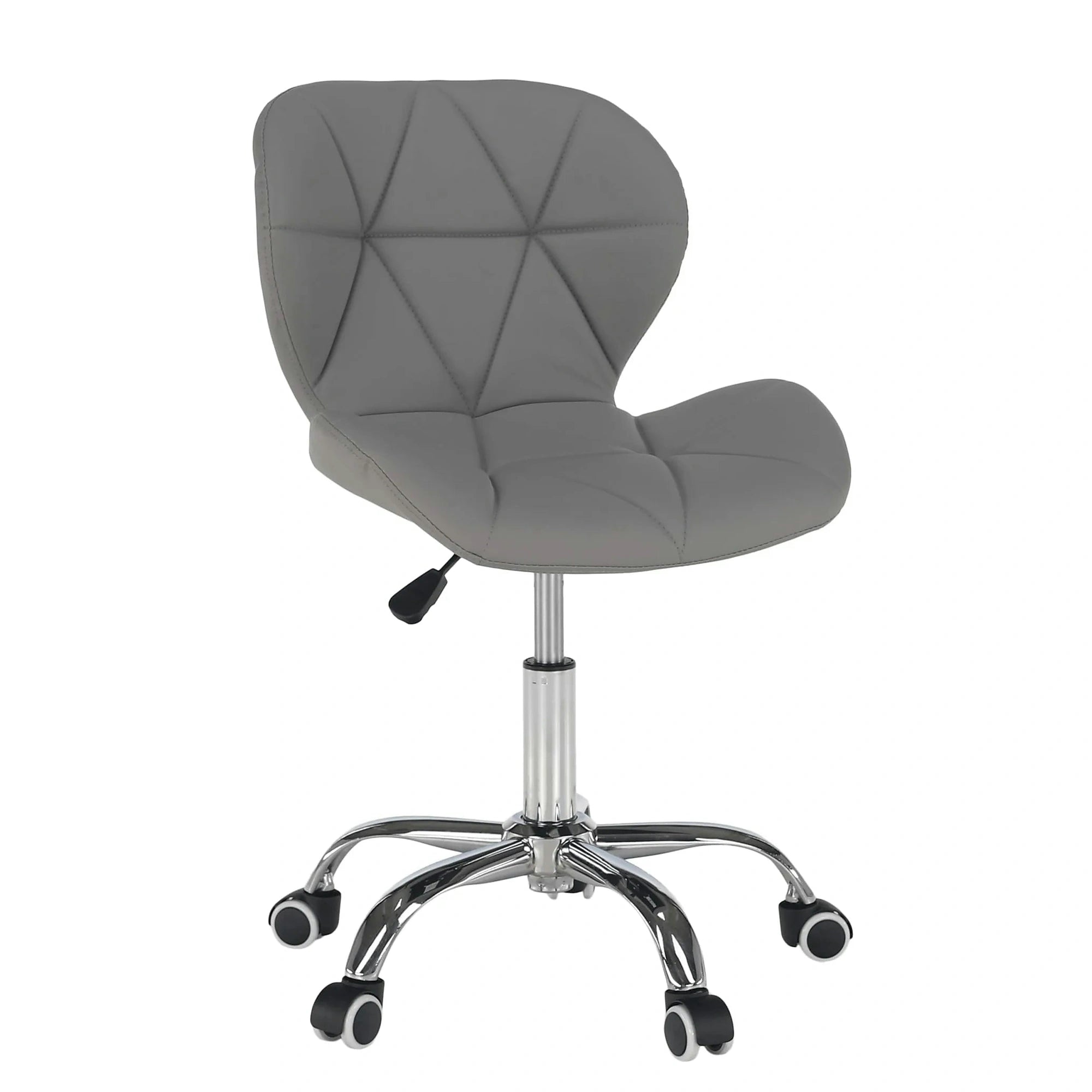 Scaun birou ARGUS NEW, gri/crom, piele ecologica/metal, 47x56x73/84 cm