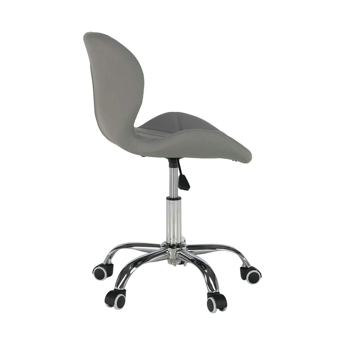 Scaun birou ARGUS NEW, gri/crom, piele ecologica/metal, 47x56x73/84 cm