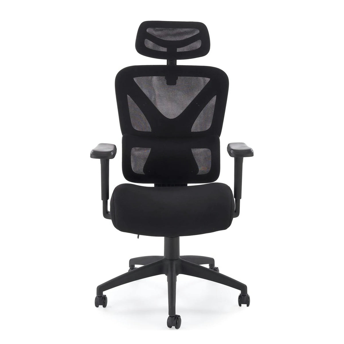 Scaun birou ASTRAL, negru, stofa clasica/plasa, 66x71x123-130 cm