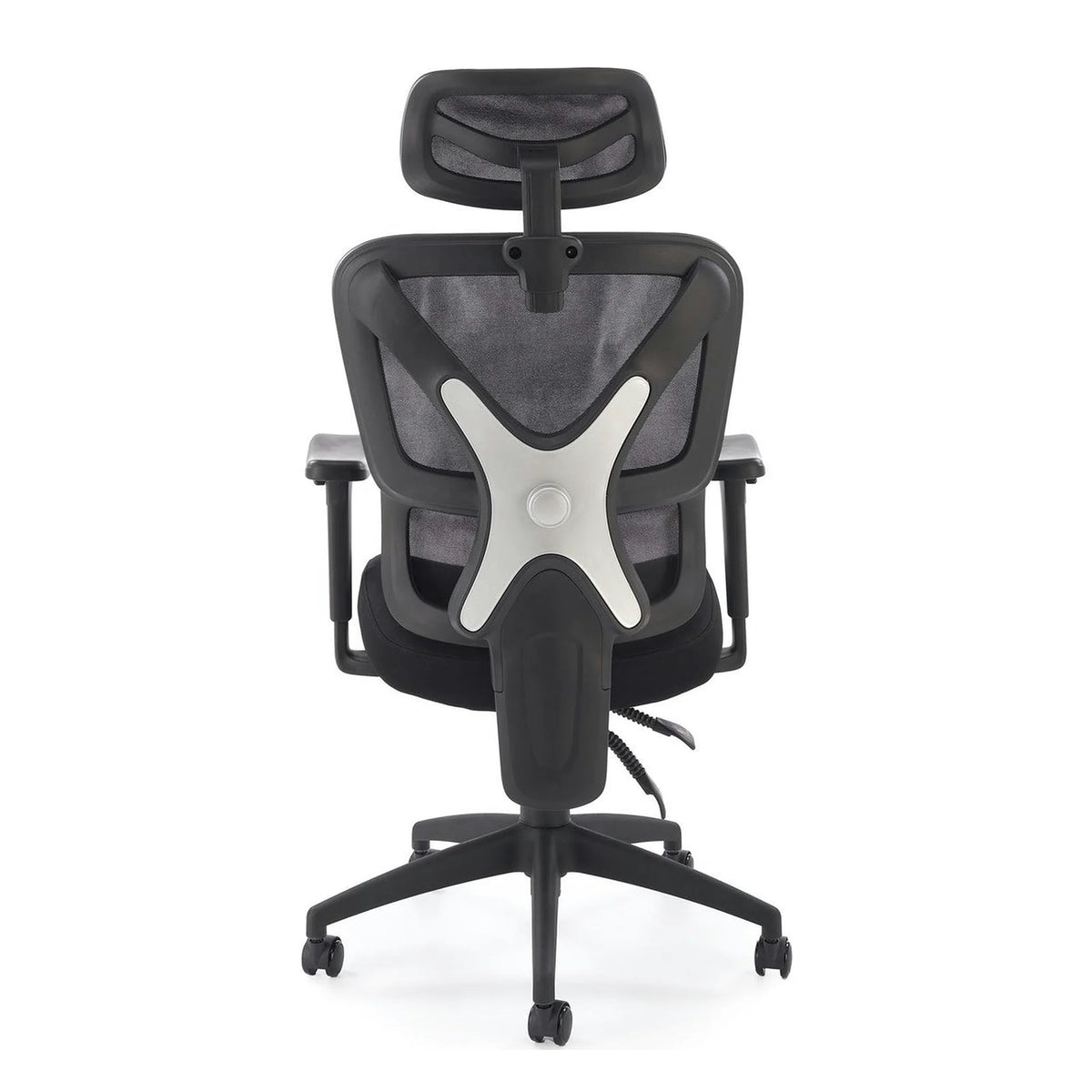 Scaun birou ASTRAL, negru, stofa clasica/plasa, 66x71x123-130 cm