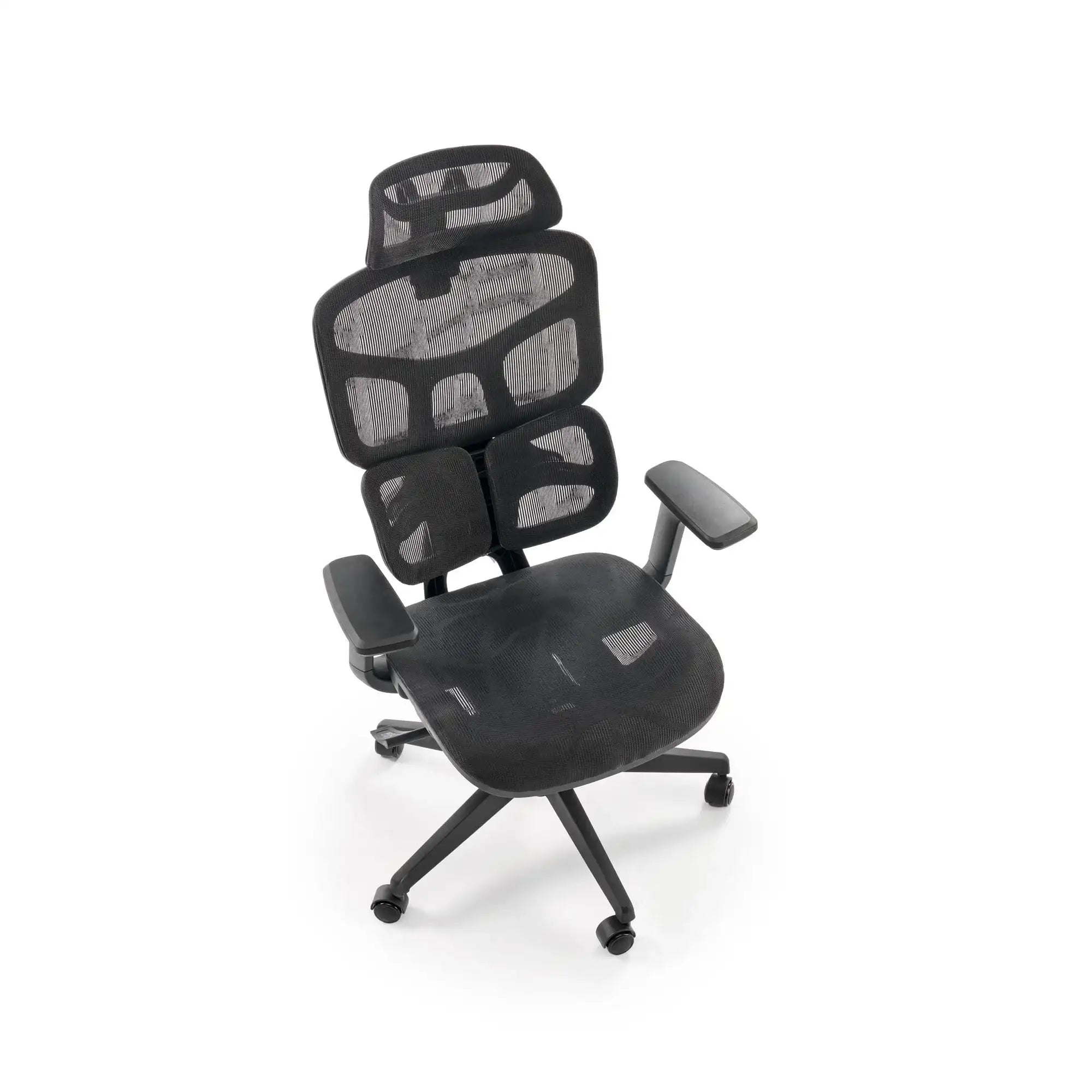 Scaun birou ASTRAL, negru, stofa clasica/plasa, 66x71x123-130 cm