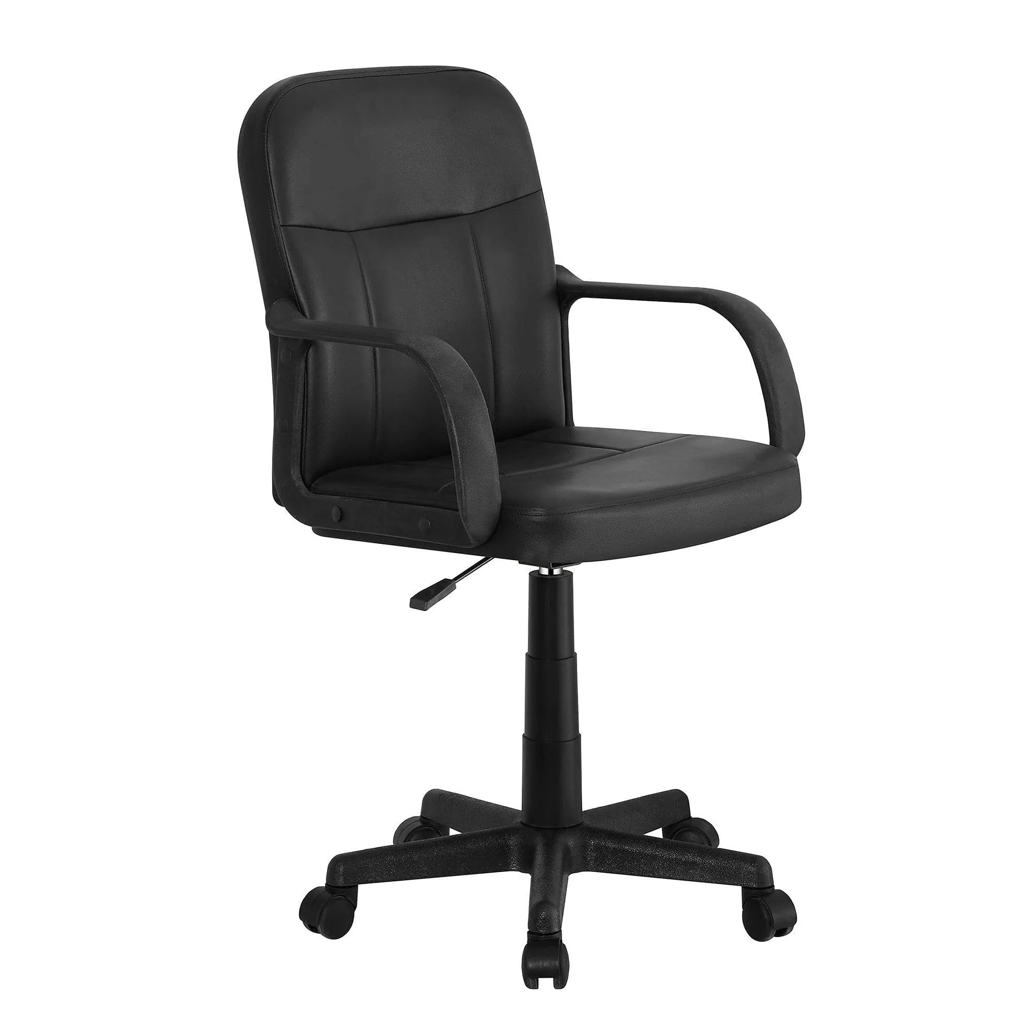 Scaun birou AYLA NEW, negru, piele ecologica/plastic, 55x59.5x89/101 cm