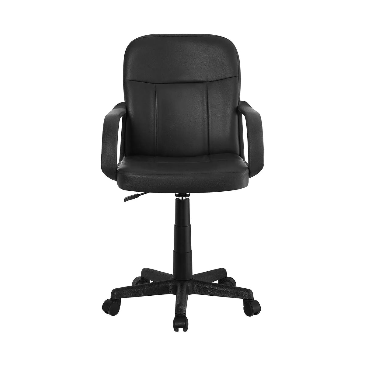 Scaun birou AYLA NEW, negru, piele ecologica/plastic, 55x59.5x89/101 cm