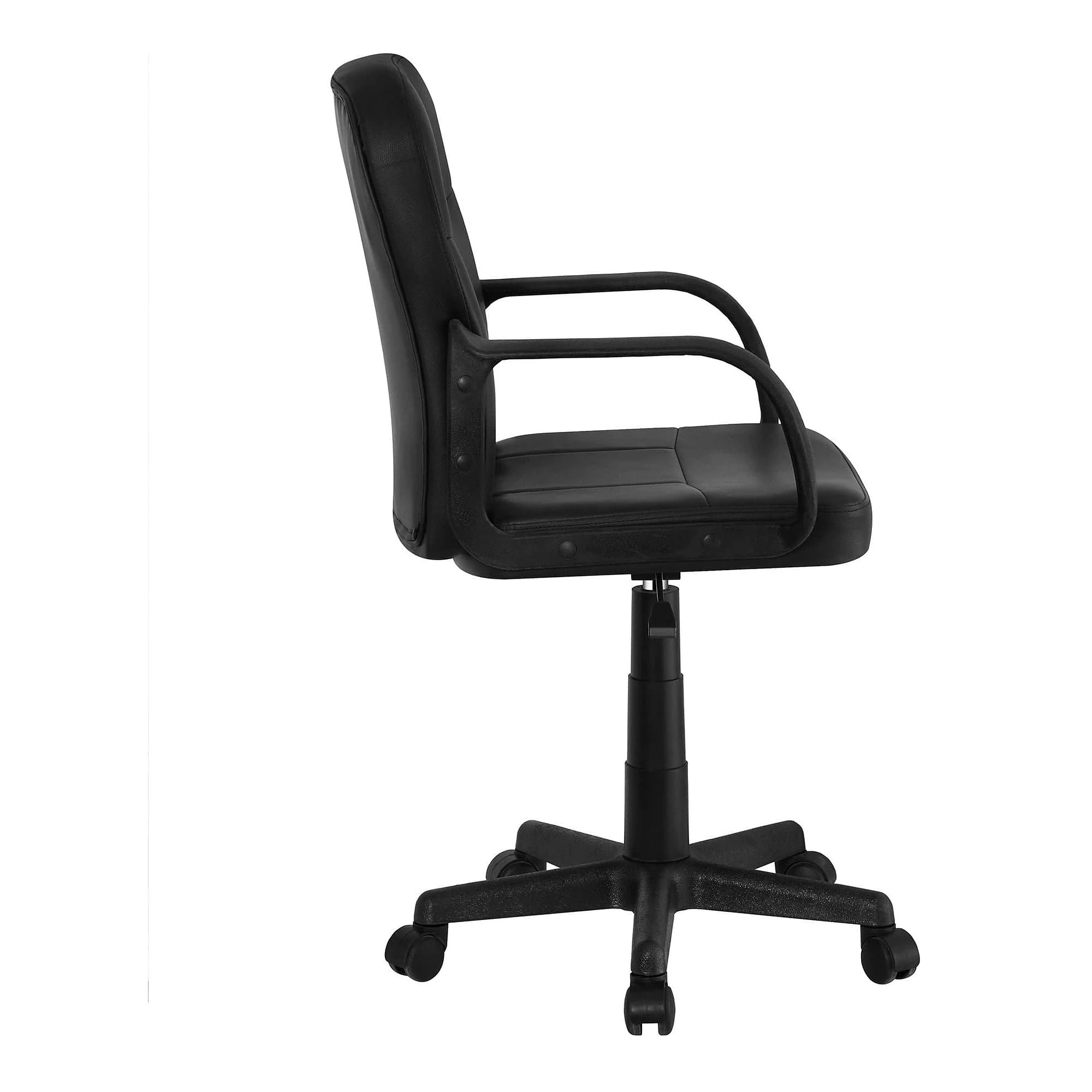 Scaun birou AYLA NEW, negru, piele ecologica/plastic, 55x59.5x89/101 cm