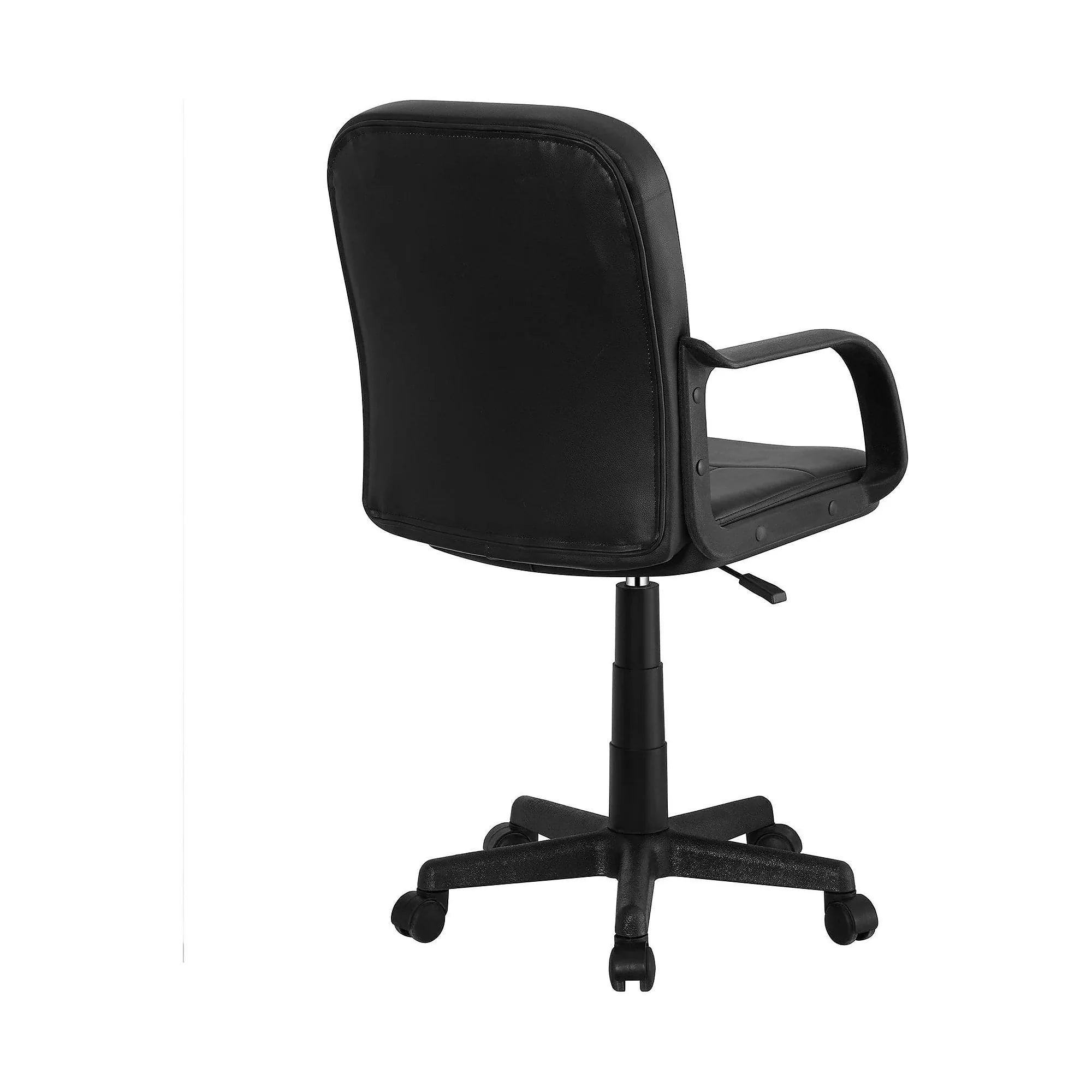 Scaun birou AYLA NEW, negru, piele ecologica/plastic, 55x59.5x89/101 cm