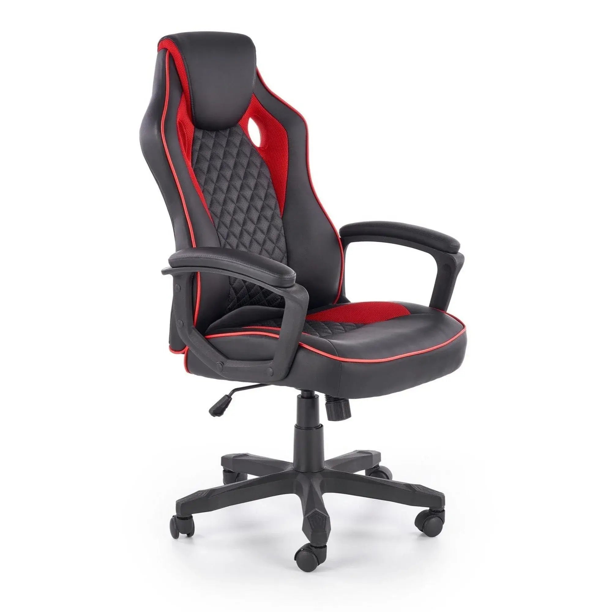 Scaun birou BAFFIN, negru/rosu, 64x70x110-118 cm