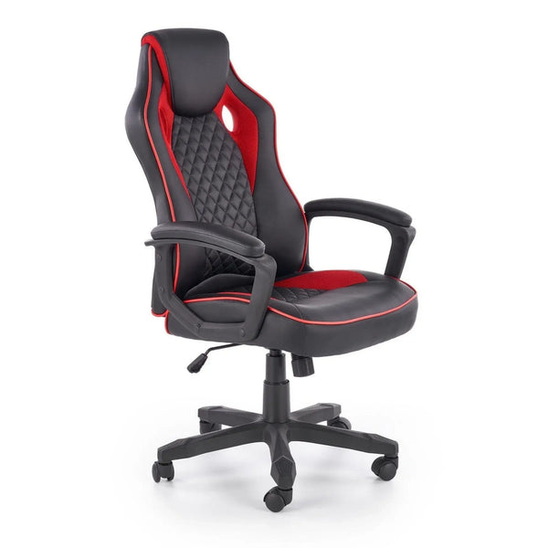 Scaun birou BAFFIN, negru/rosu, 64x70x110-118 cm