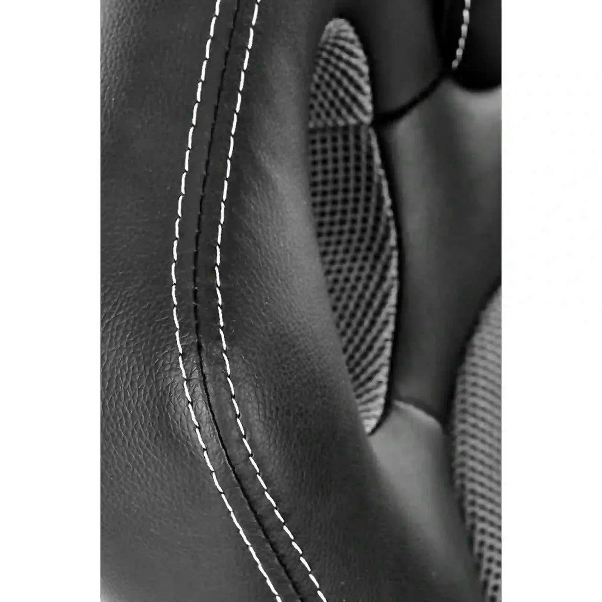 Scaun birou BERKEL, negru/gri, piele ecologica, 62x63x108-117 cm