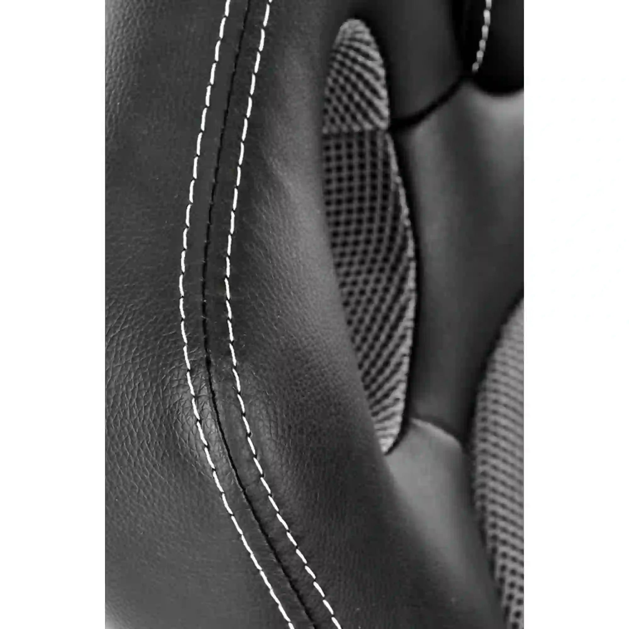 Scaun birou BERKEL, negru/gri, piele ecologica, 62x63x108-117 cm