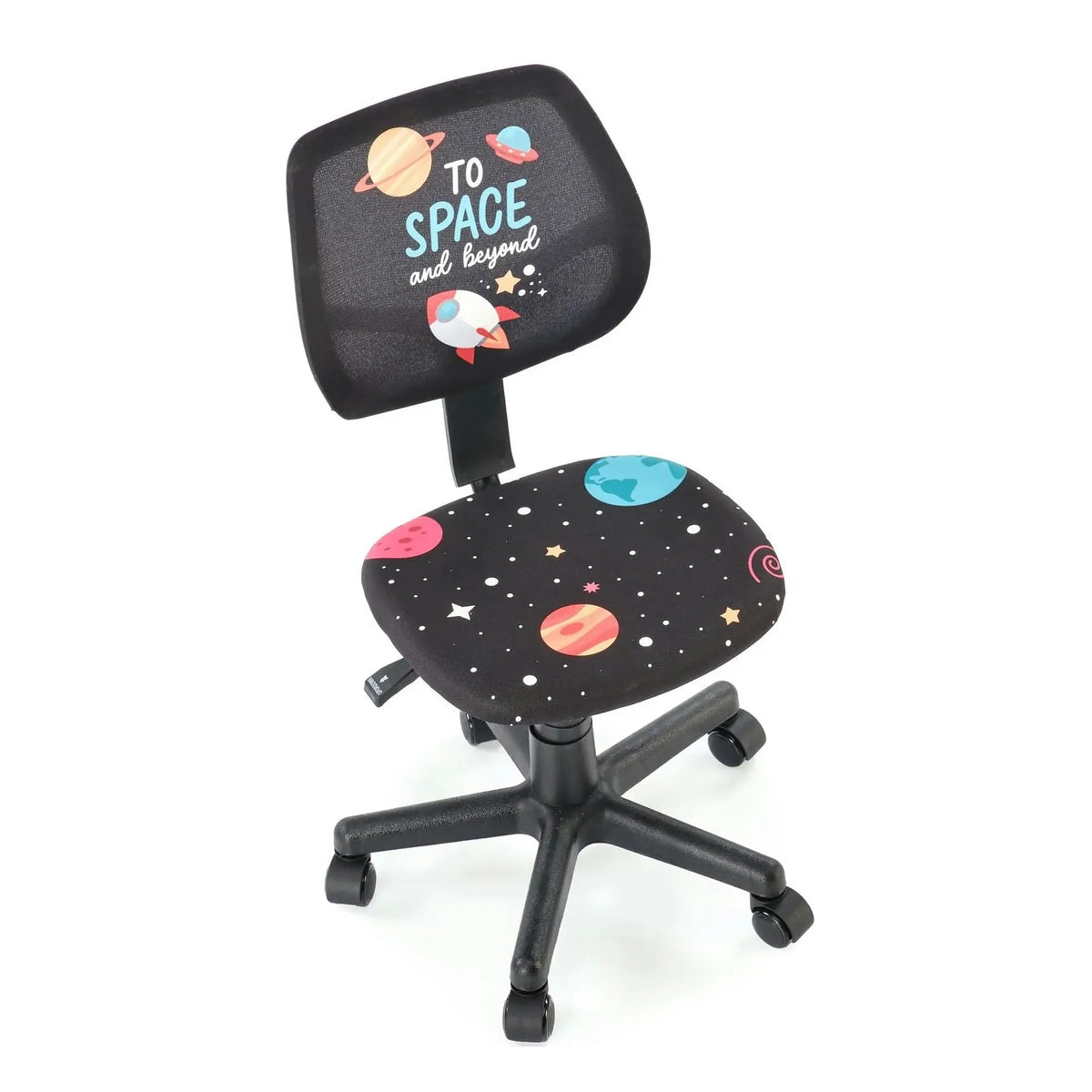 Scaun birou BINGO, negru, stofa clasica/polipropilena, 39x48x79-90 cm