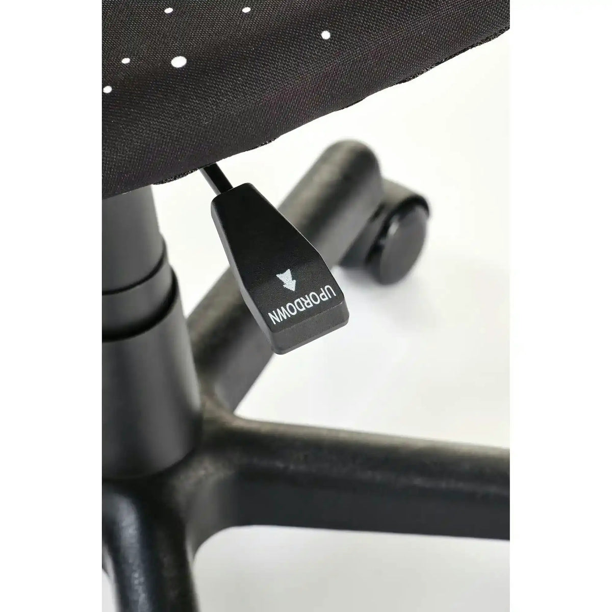 Scaun birou BINGO, negru, stofa clasica/polipropilena, 39x48x79-90 cm