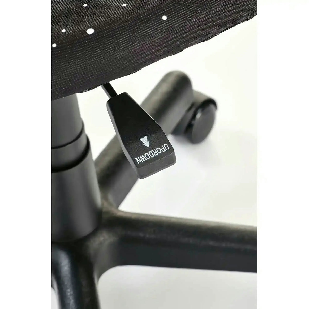 Scaun birou BINGO, negru, stofa clasica/polipropilena, 39x48x79-90 cm