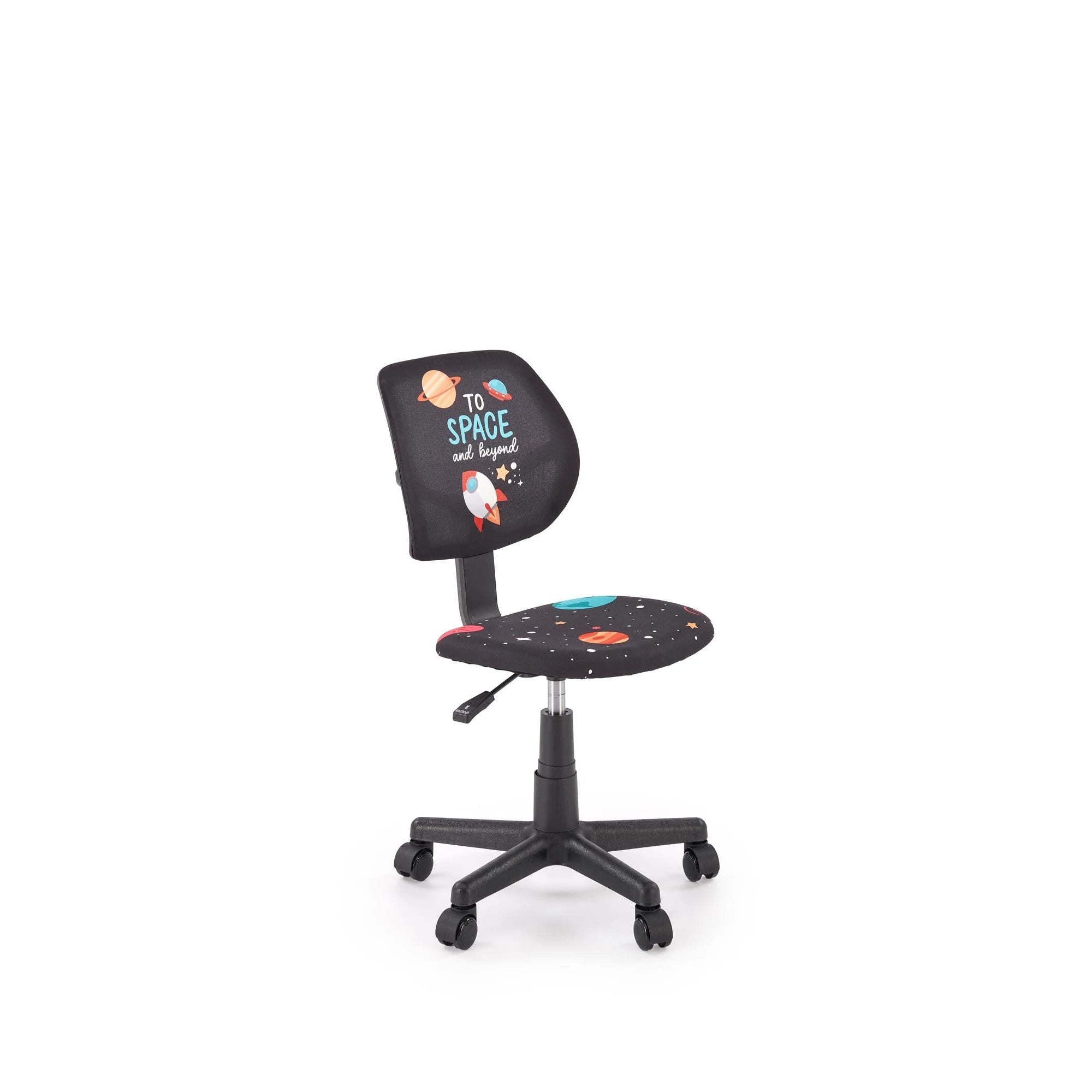 Scaun birou BINGO, negru, stofa clasica/polipropilena, 39x48x79-90 cm