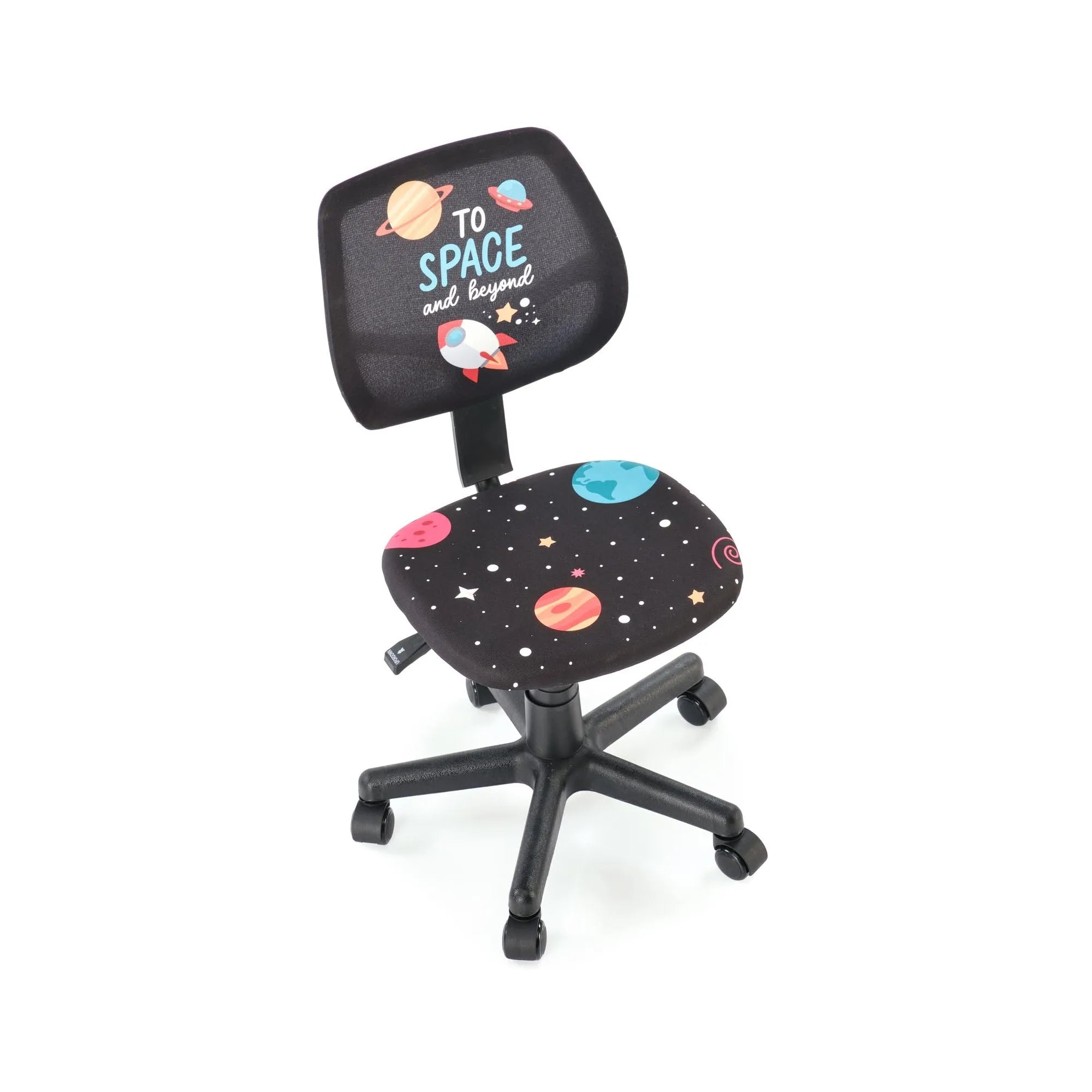 Scaun birou BINGO, negru, stofa clasica/polipropilena, 39x48x79-90 cm