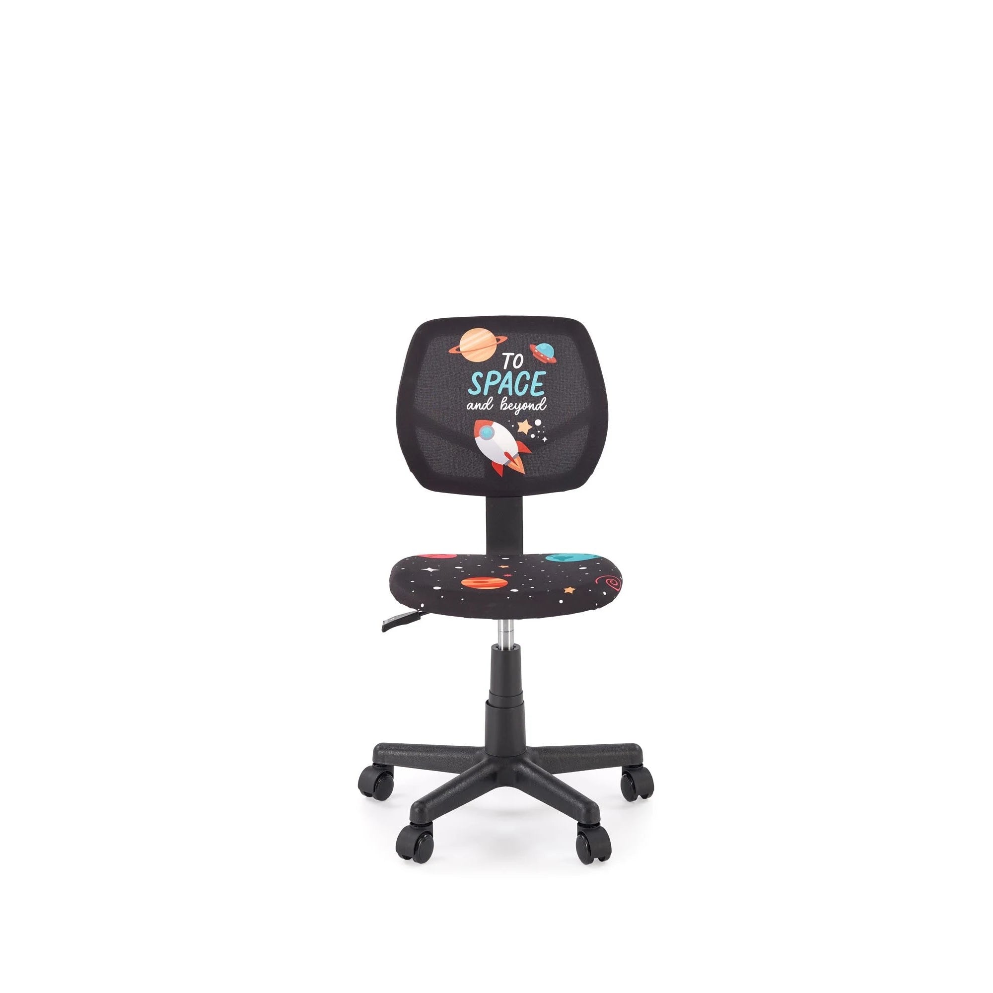 Scaun birou BINGO, negru, stofa clasica/polipropilena, 39x48x79-90 cm