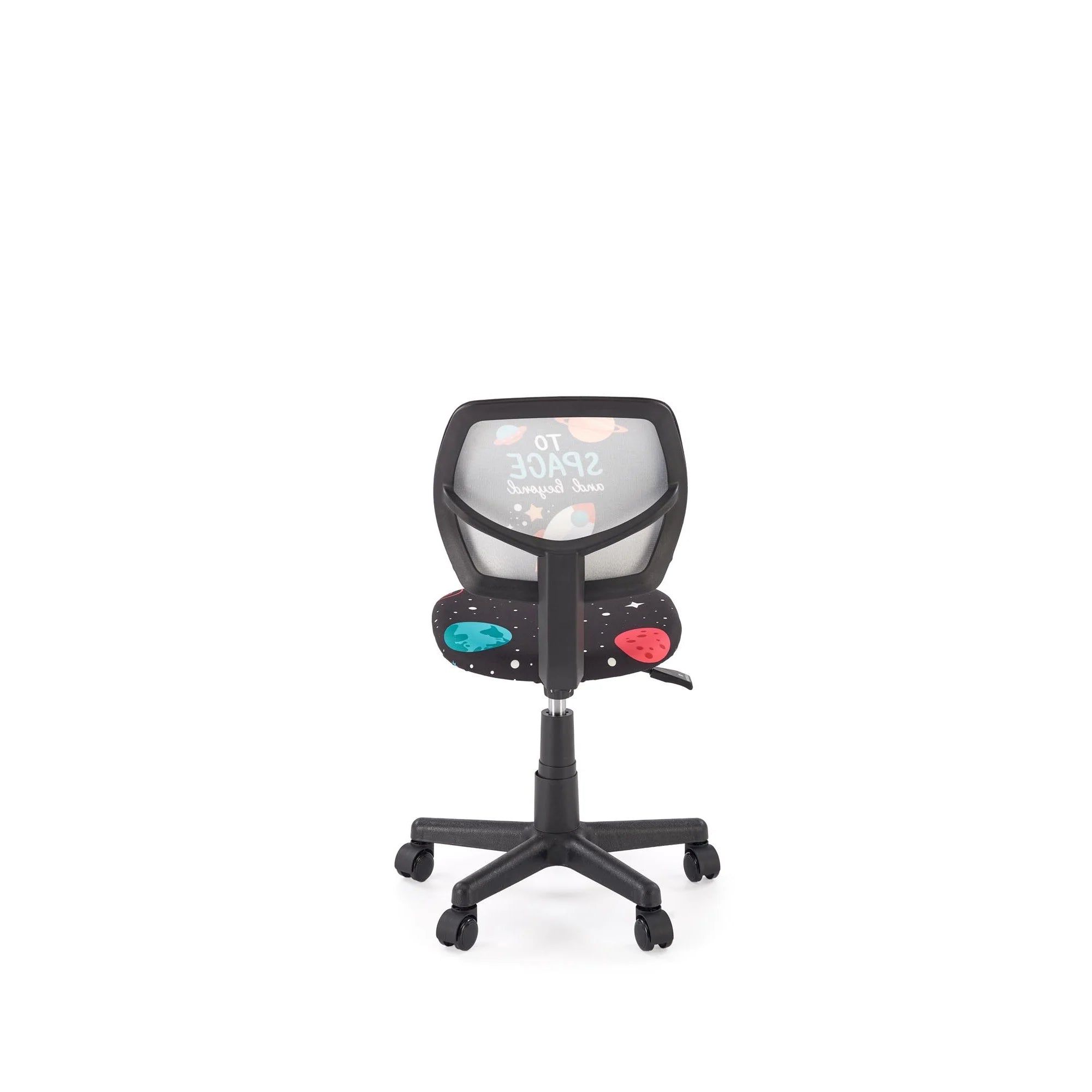 Scaun birou BINGO, negru, stofa clasica/polipropilena, 39x48x79-90 cm